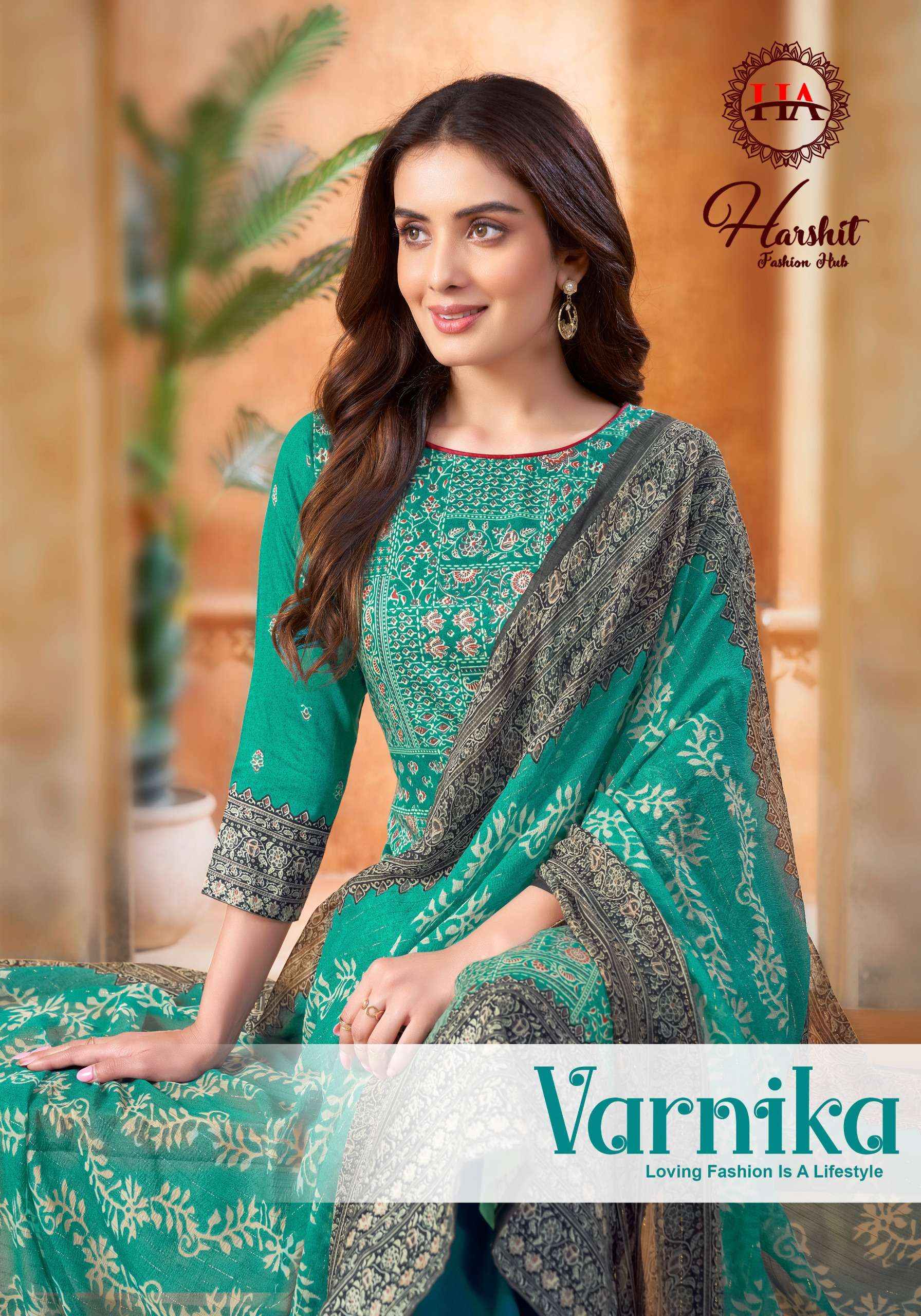 HARSHIT FASHION HUB VARNIKA SUITS ( 6 PCS CATALOG )