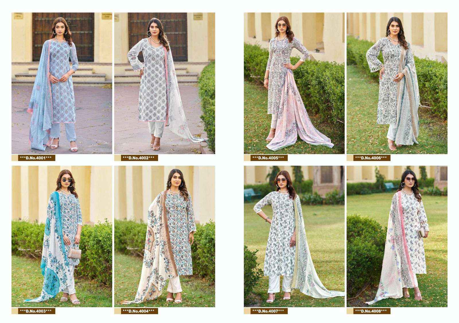 ISHAAL PRINTS KESARIYA VOL-4 LAWN DRESS MATERIAL ( 8 PCS CATALOG )