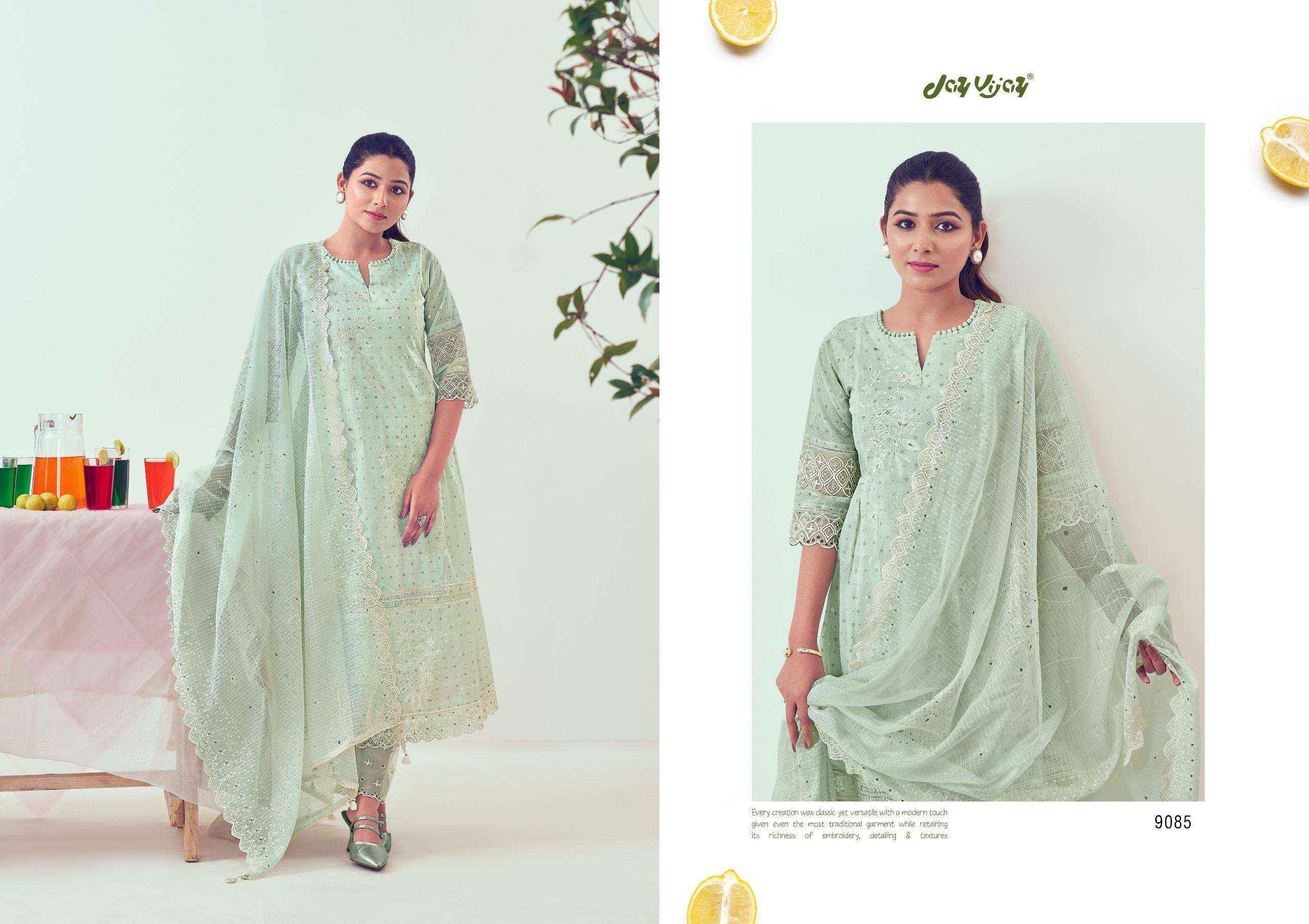 Jay Vijay Shikanji Designer Organdy Latest Designs Suits ( 6 Pcs Catalog )