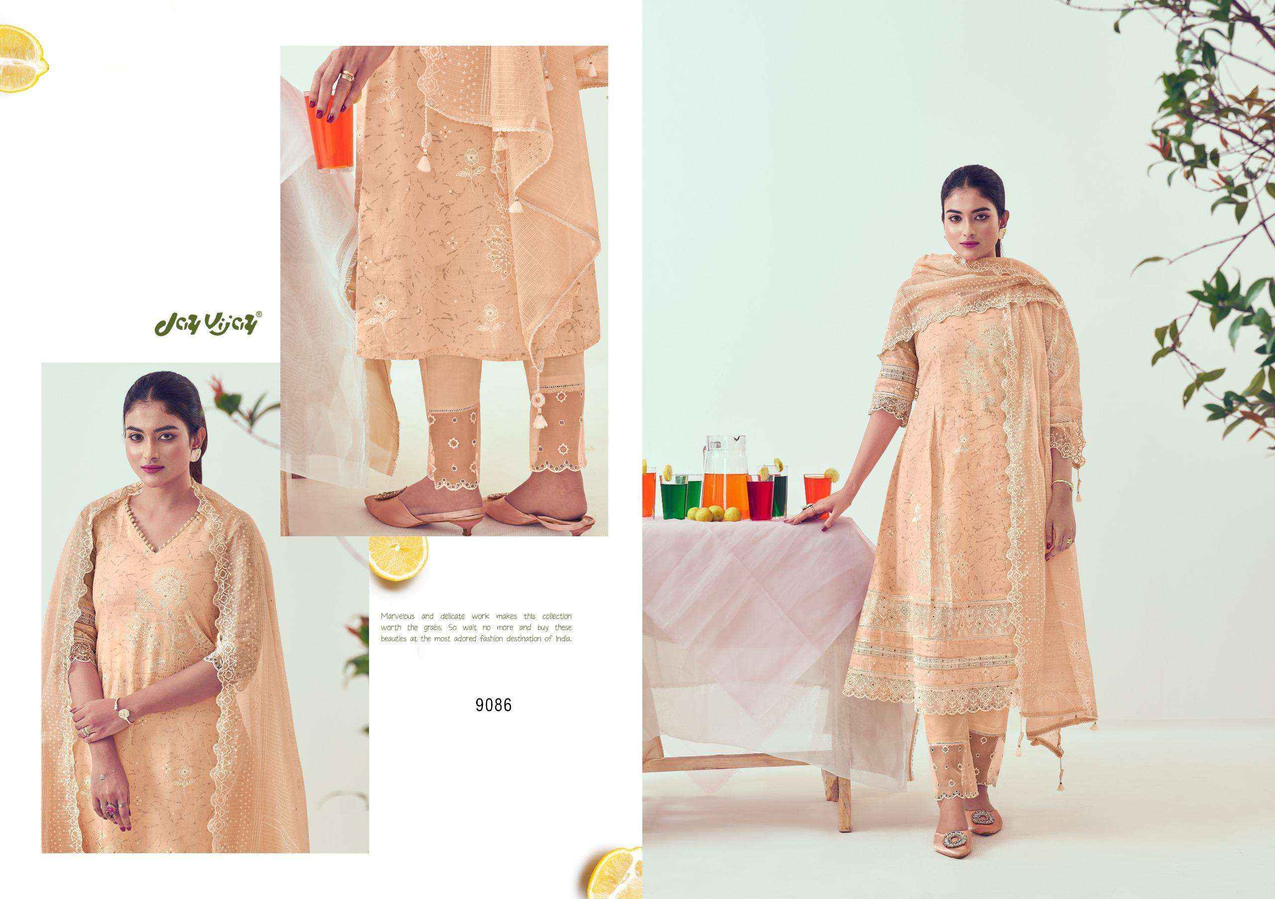 Jay Vijay Shikanji Designer Organdy Latest Designs Suits ( 6 Pcs Catalog )