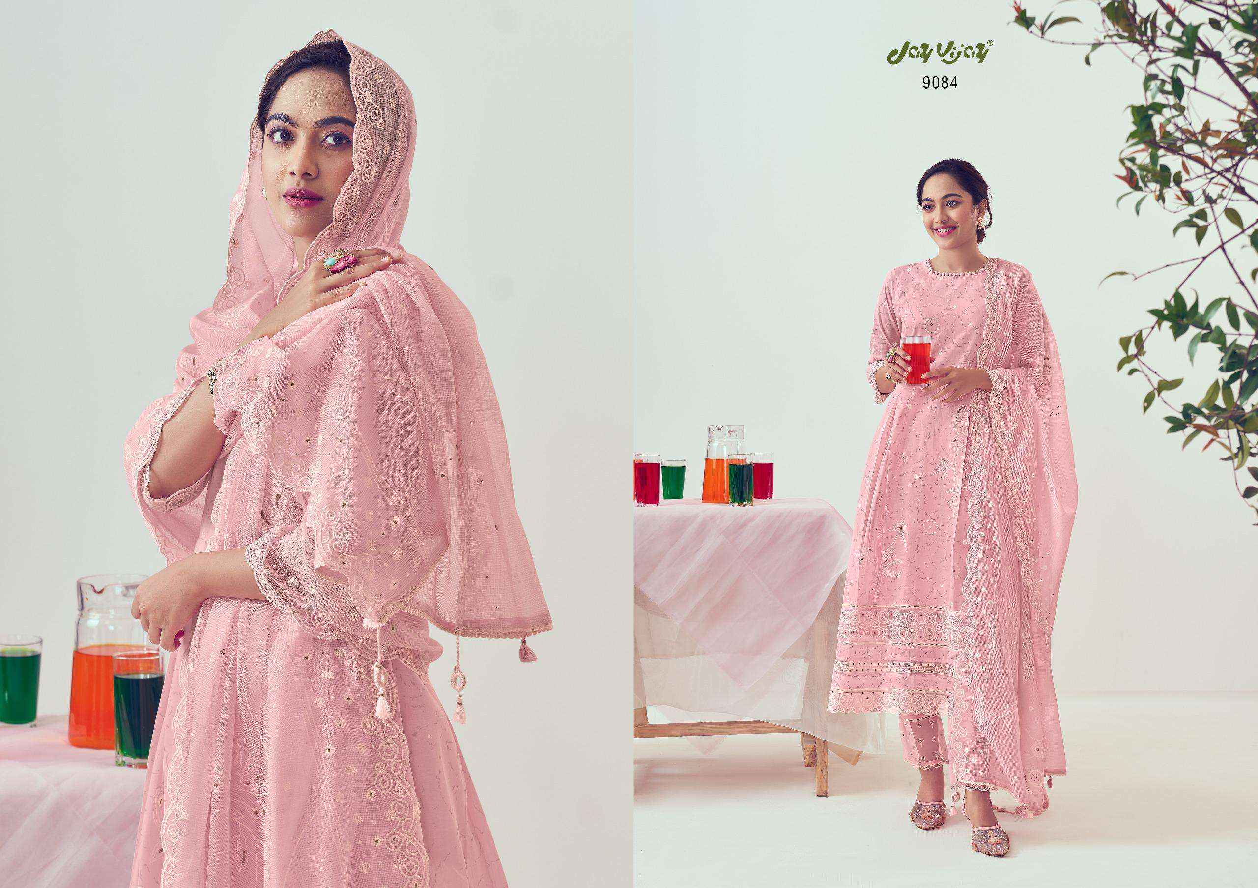 Jay Vijay Shikanji Designer Organdy Latest Designs Suits ( 6 Pcs Catalog )