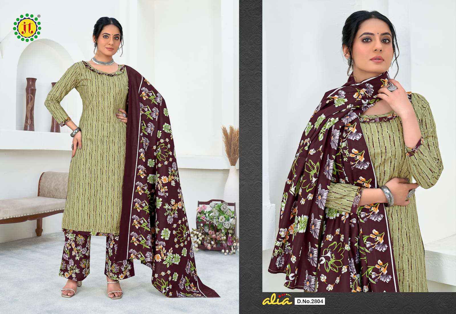 JT ALIA VOL 28 COTTON DRESS MATERIAL ( 15 pcs CATALOG )