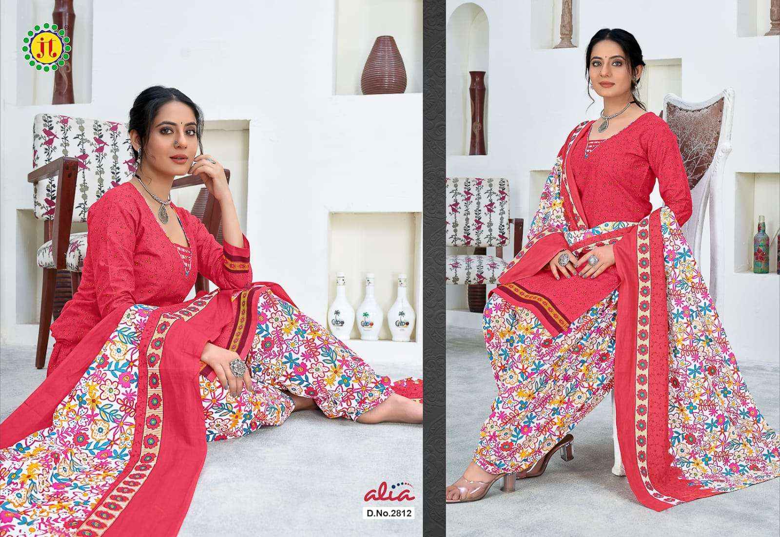 JT ALIA VOL 28 COTTON DRESS MATERIAL ( 15 pcs CATALOG )