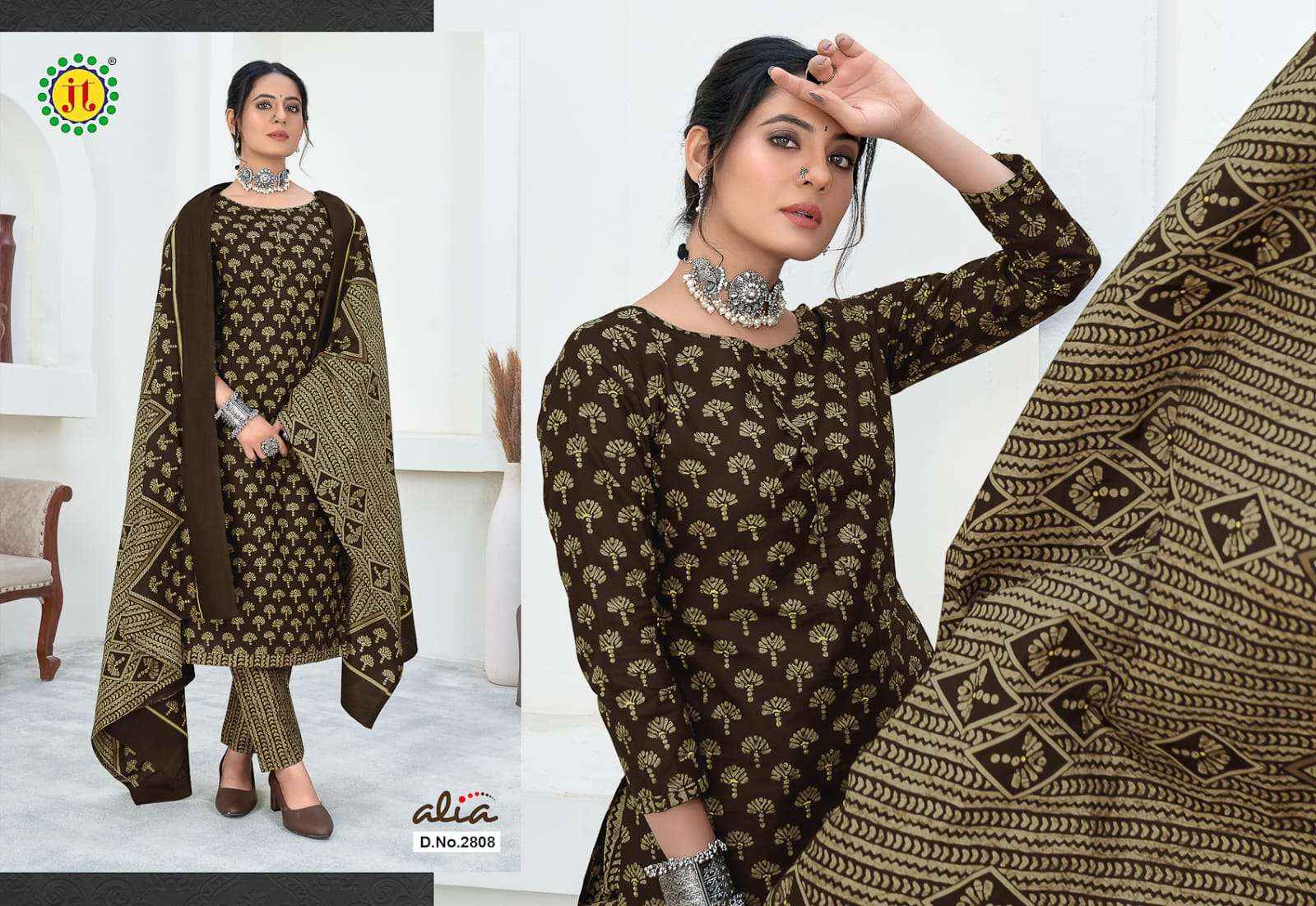 JT ALIA VOL 28 COTTON DRESS MATERIAL ( 15 pcs CATALOG )