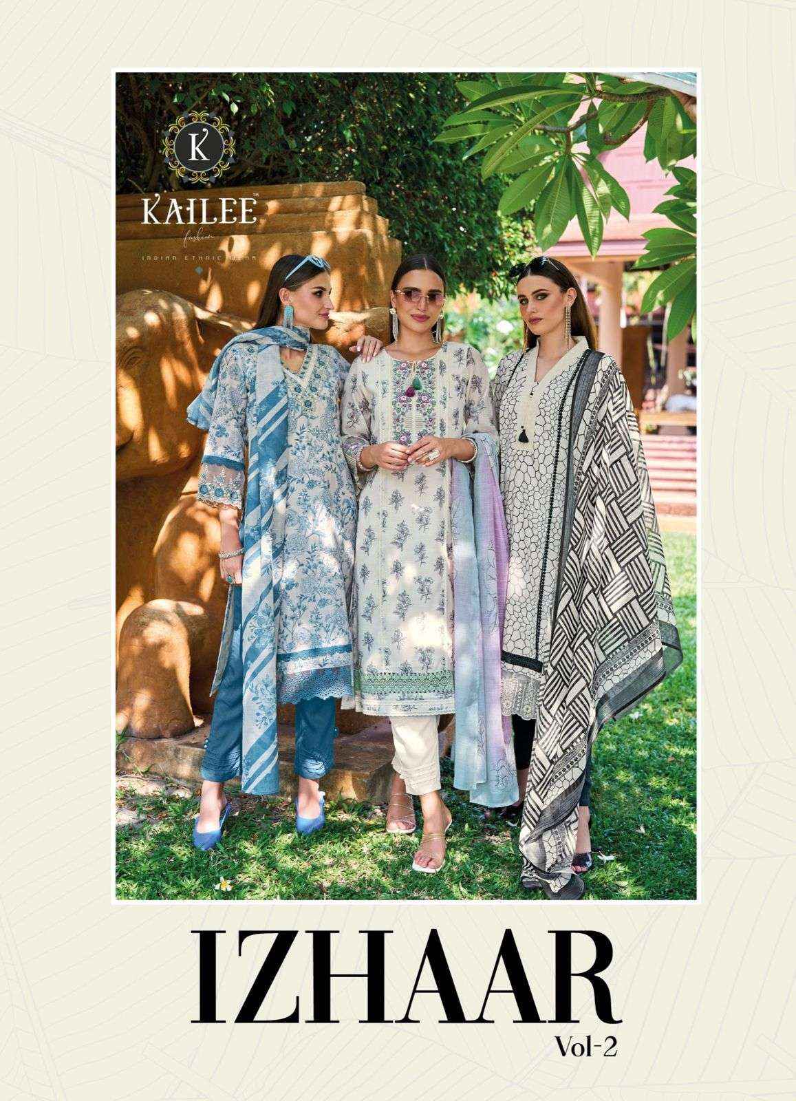 KAILEE FASHION IZHAAR VOL 2 LINEN COTTON FANCY SUIT ( 6 PCS CATALOG )