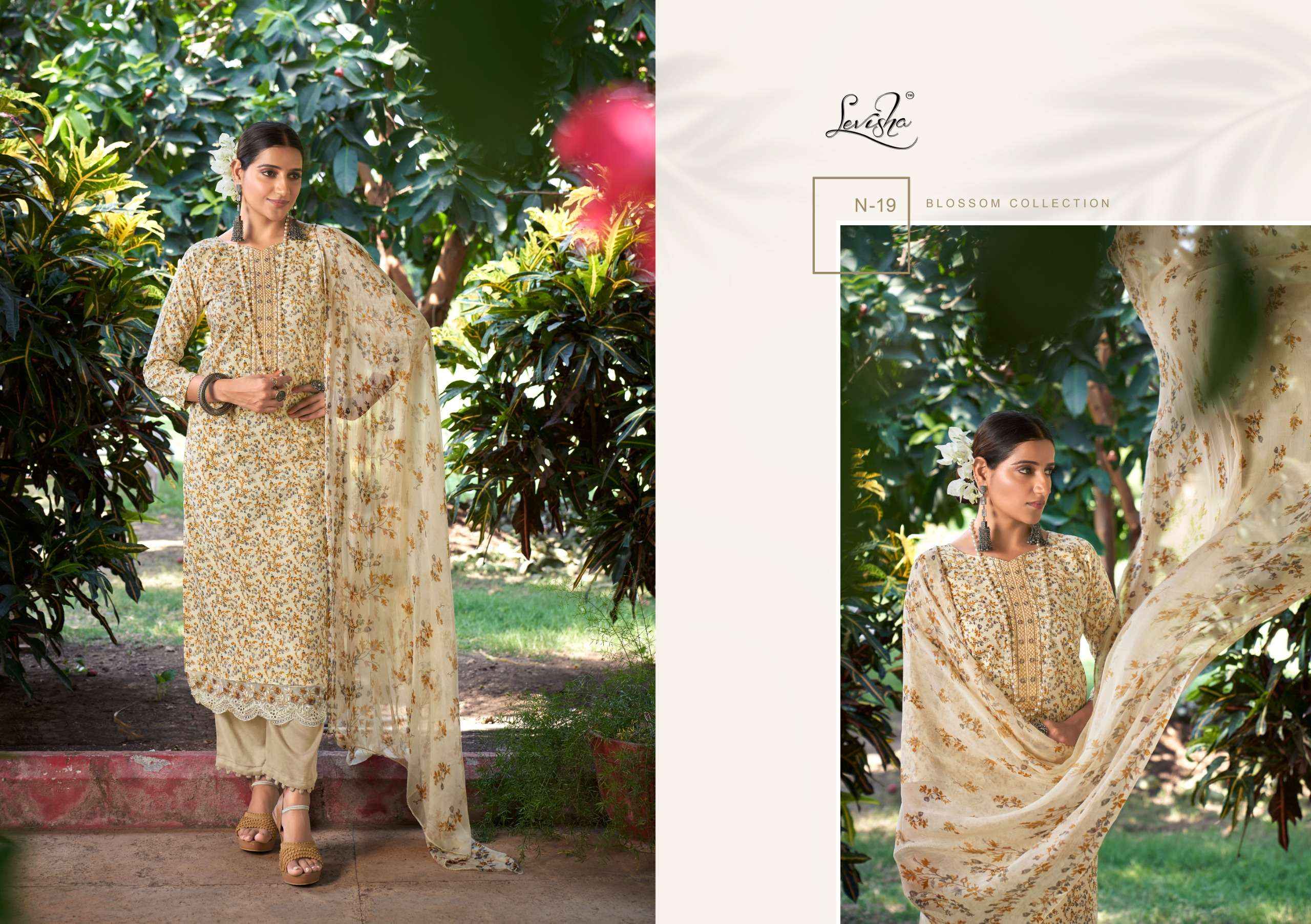 LEVISHA NAYASHA COTTON SELF EMBROIDERY DESIGNER SUITS ( 8 PCS CATALOG )