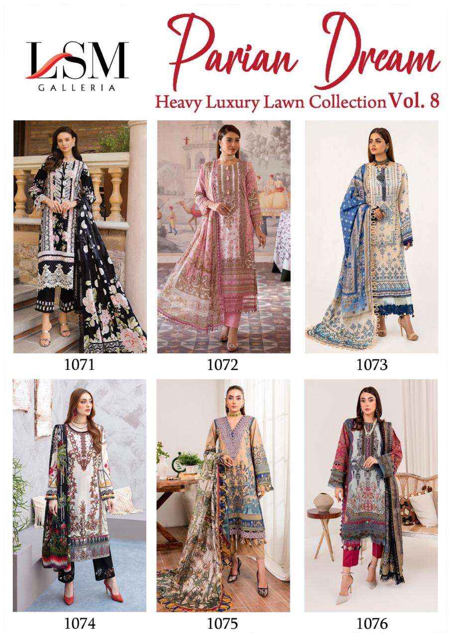 LSM GALLERIA PARIAN DREAM VOL-8 PAKISTANI SUITS ( 6 PCS CATALOG )