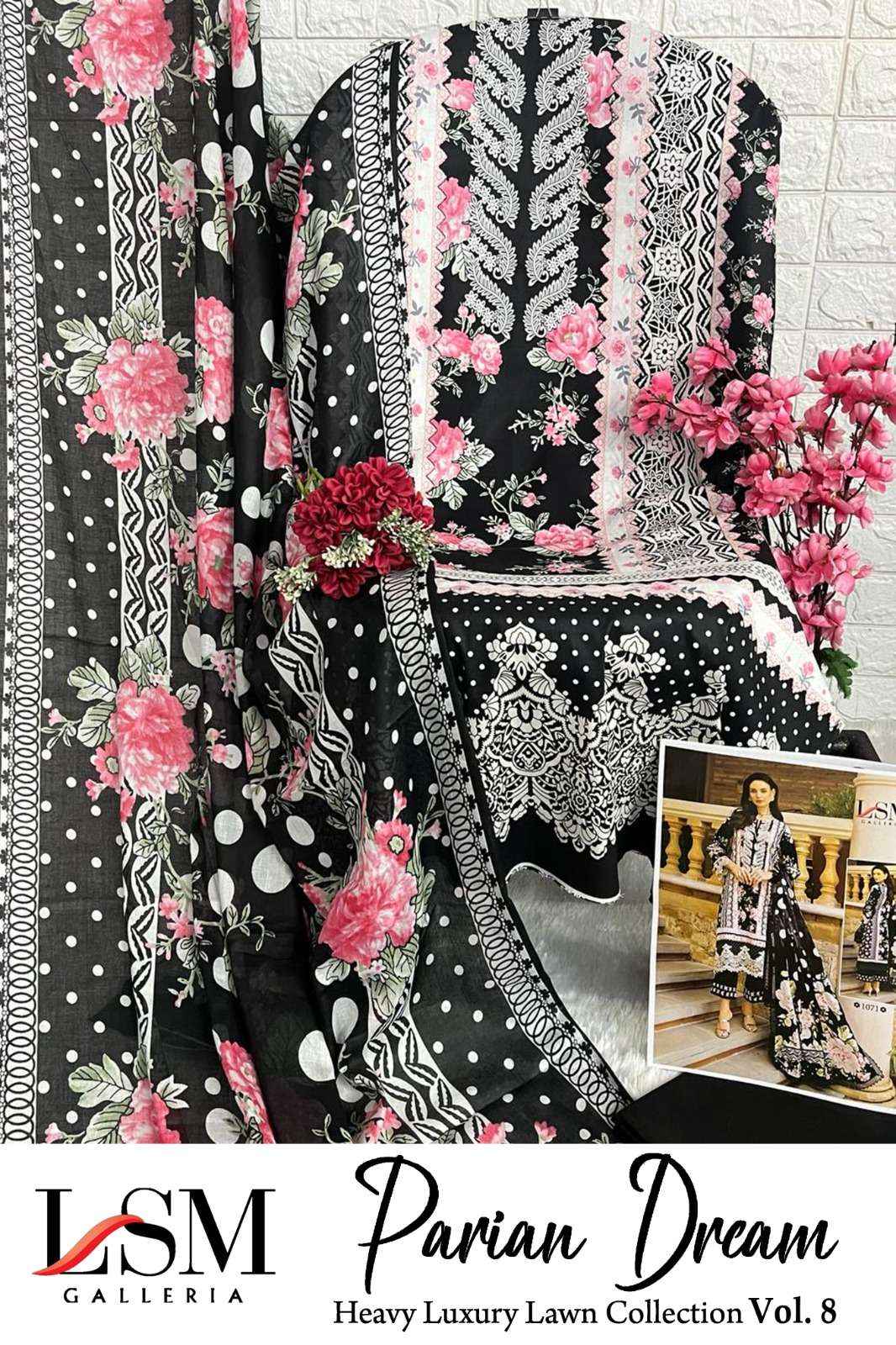 LSM GALLERIA PARIAN DREAM VOL-8 PAKISTANI SUITS ( 6 PCS CATALOG )