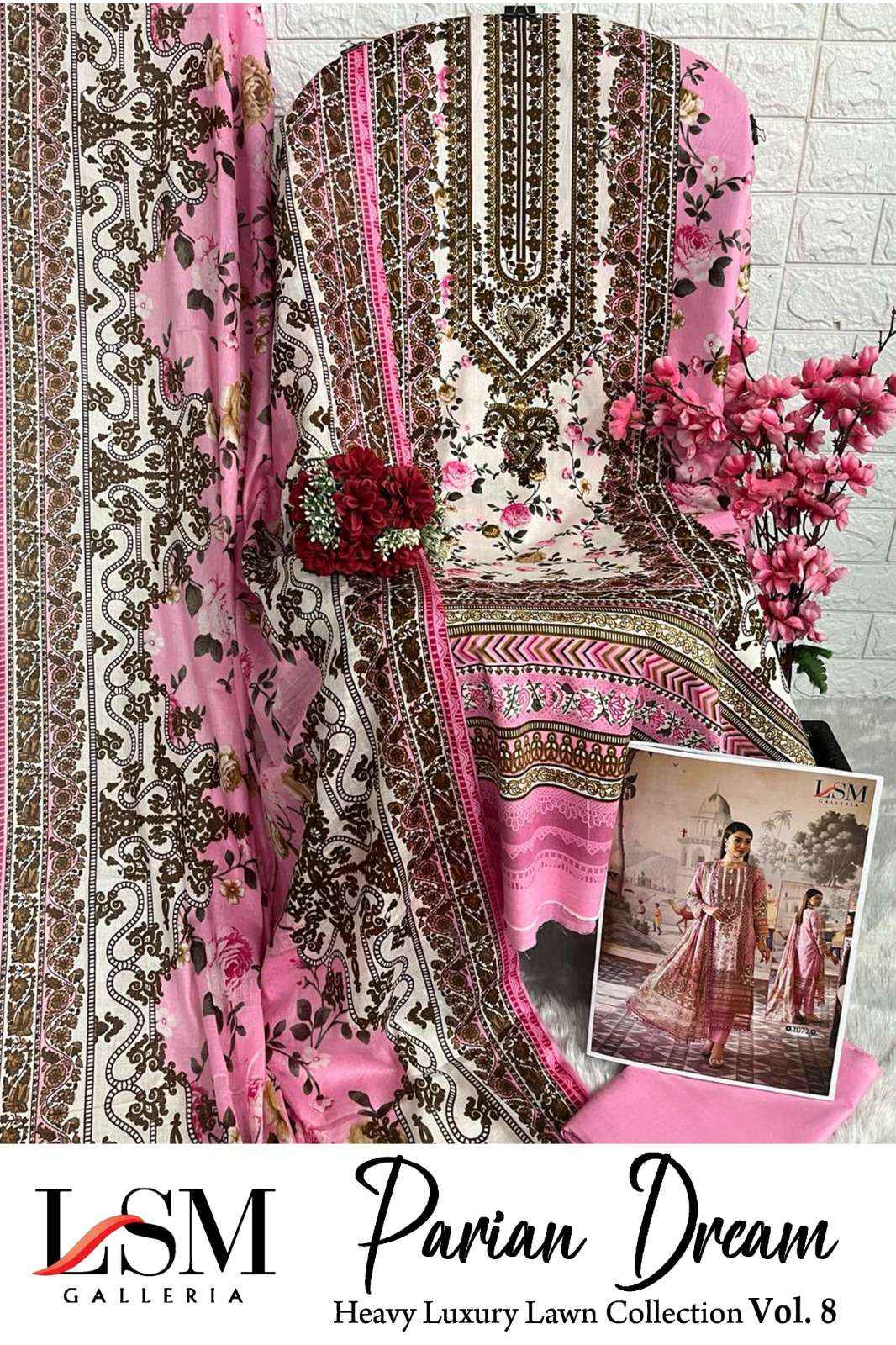 LSM GALLERIA PARIAN DREAM VOL-8 PAKISTANI SUITS ( 6 PCS CATALOG )