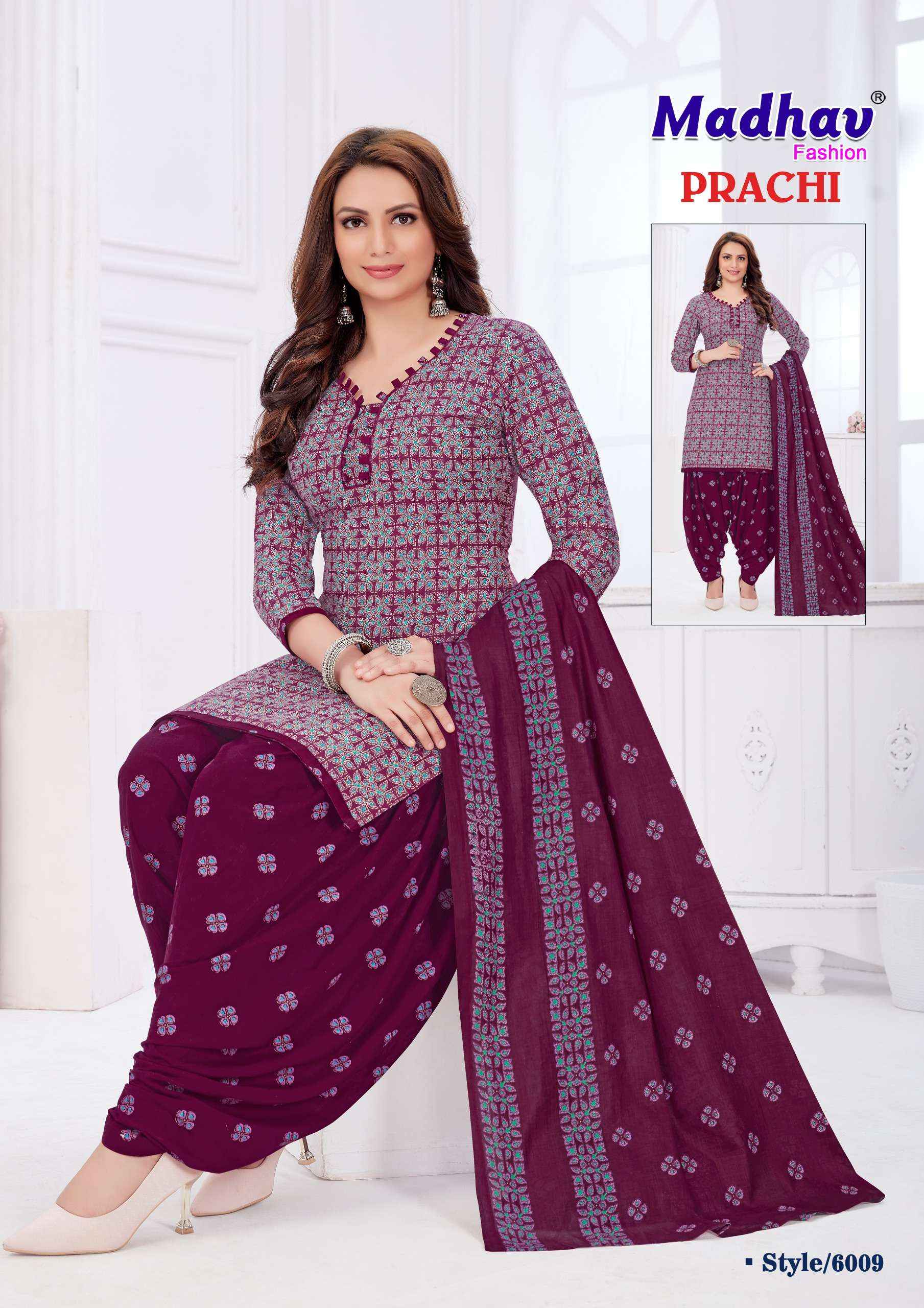 MADHAV FASHION PRACHI VOL 6 COTTON DRESS MATERIAL ( 10 PCS CATALOG )