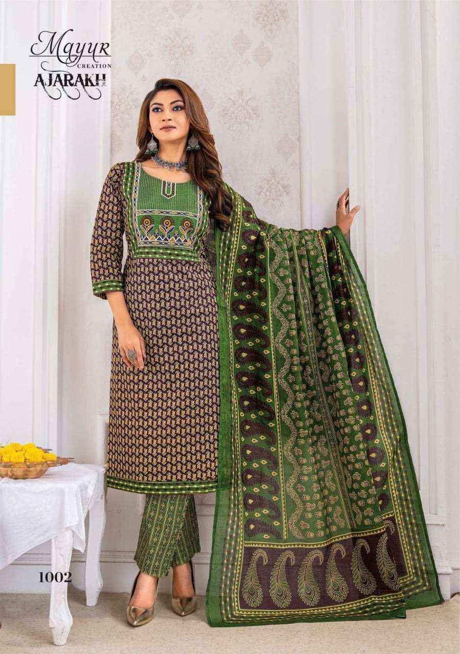 MAYUR CREATION AJRAKH VOL 1 COTTON DRESS MATERIAL ( 10 PCS CATALOG )