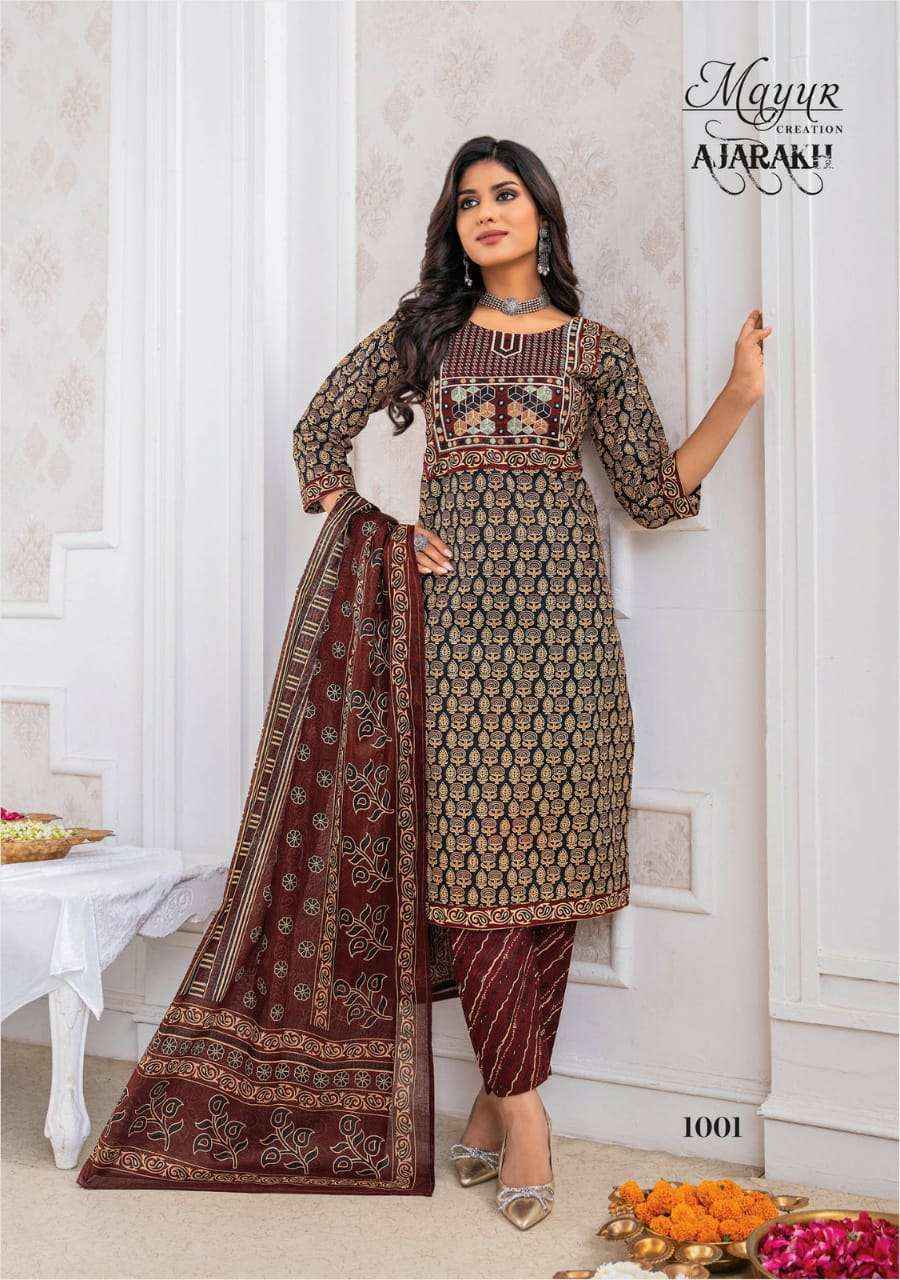 MAYUR CREATION AJRAKH VOL 1 COTTON DRESS MATERIAL ( 10 PCS CATALOG )