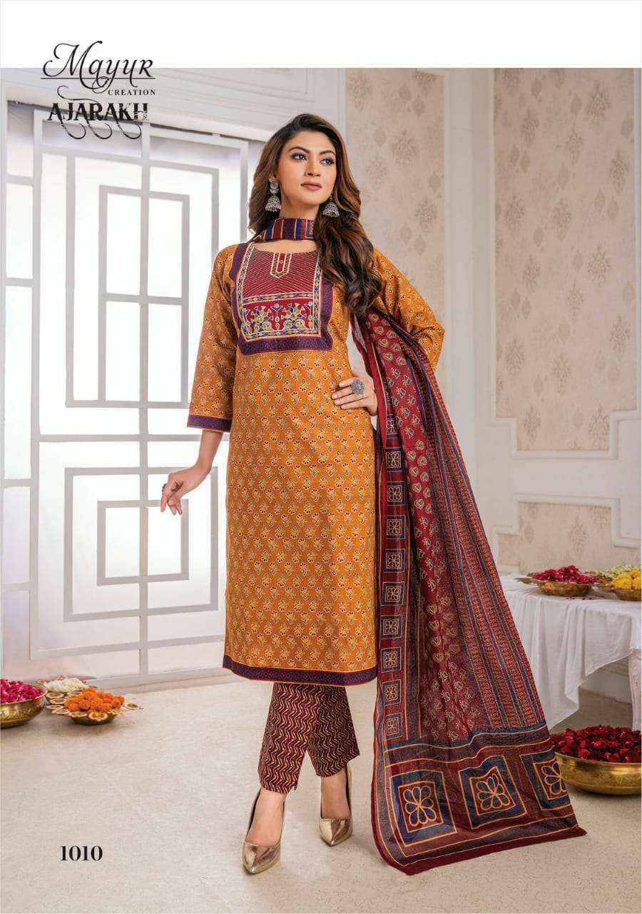 MAYUR CREATION AJRAKH VOL 1 COTTON DRESS MATERIAL ( 10 PCS CATALOG )