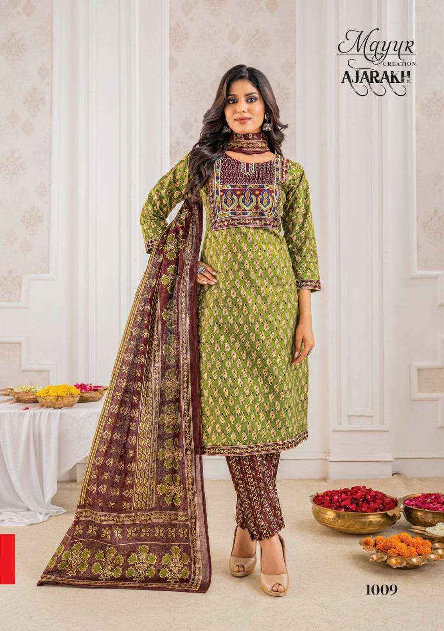 MAYUR CREATION AJRAKH VOL 1 COTTON DRESS MATERIAL ( 10 PCS CATALOG )