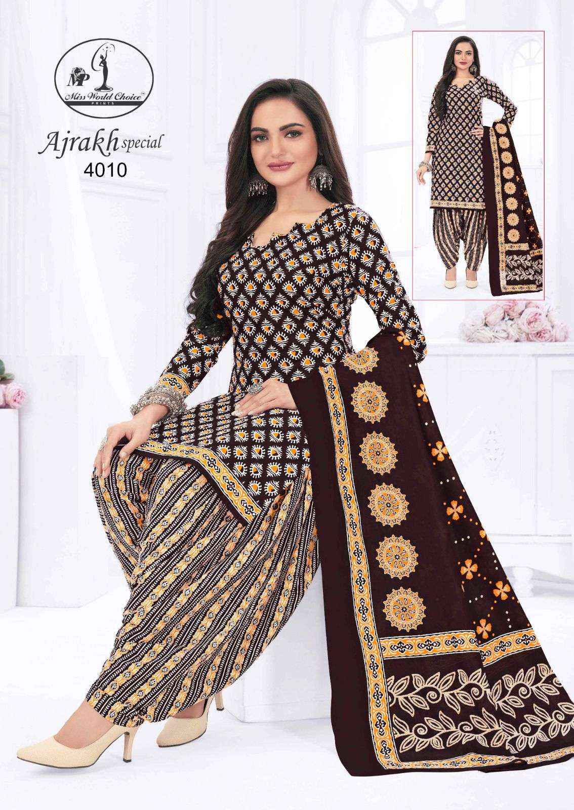 MISS WORLD CHOICE AJRAKH SPECIAL VOL 4 DRESS MATERIAL