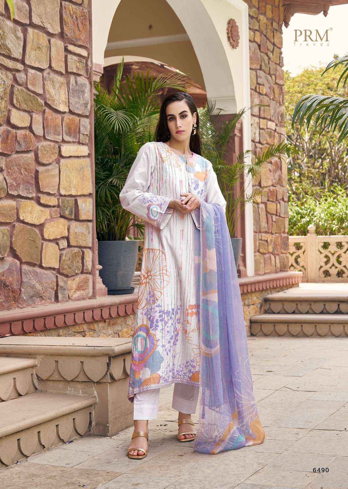 PRM TRENDZ SUNKISSED LAWN COTTON HAND WORK SUITS ( 8 pcsCATALOG )