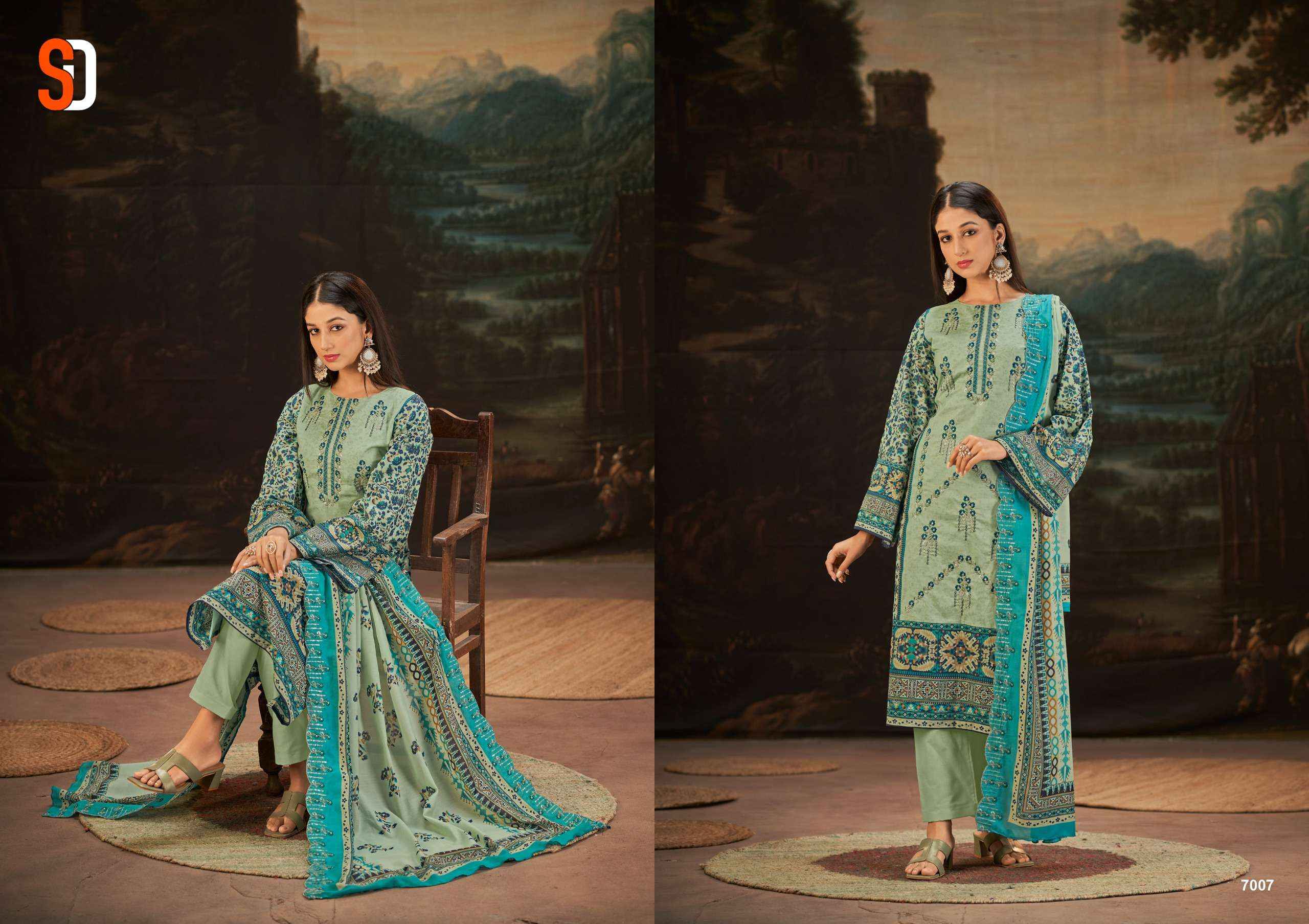 SHARADDHA DESIGNER BIN SAEED VOL 7 NX COTTON SALWAR KAMEEZ ( 6 PCS CATALOG )