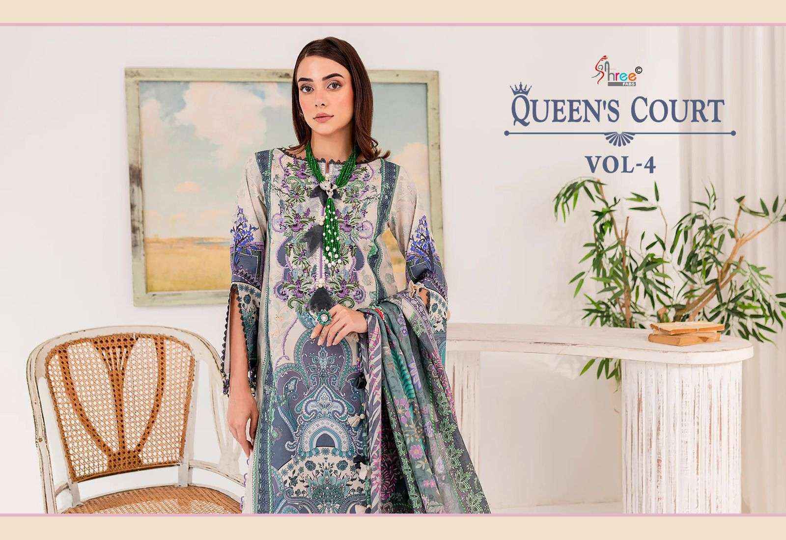 Shree Fabs Queens Court Vol 4 Latest Catalog Wholesale price