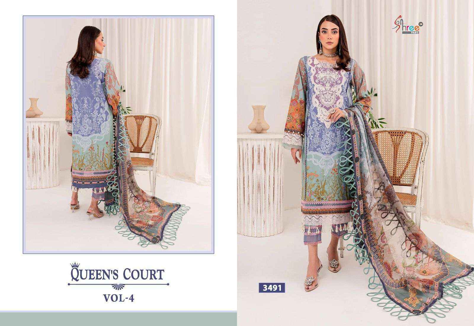 Shree Fabs Queens Court Vol 4 Latest Catalog Wholesale price ( 7 Pcs Catalog ) cotton dupatta