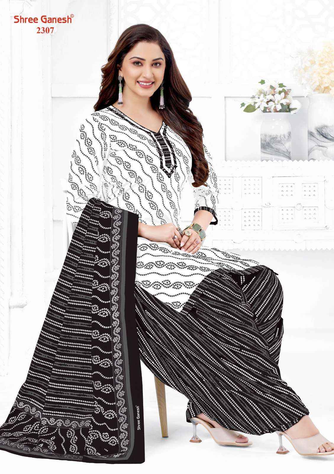 SHREE GANESH WHITE & BLACK VOL 3 DRESS MATERIAL ( 8 PCS CATALOG )