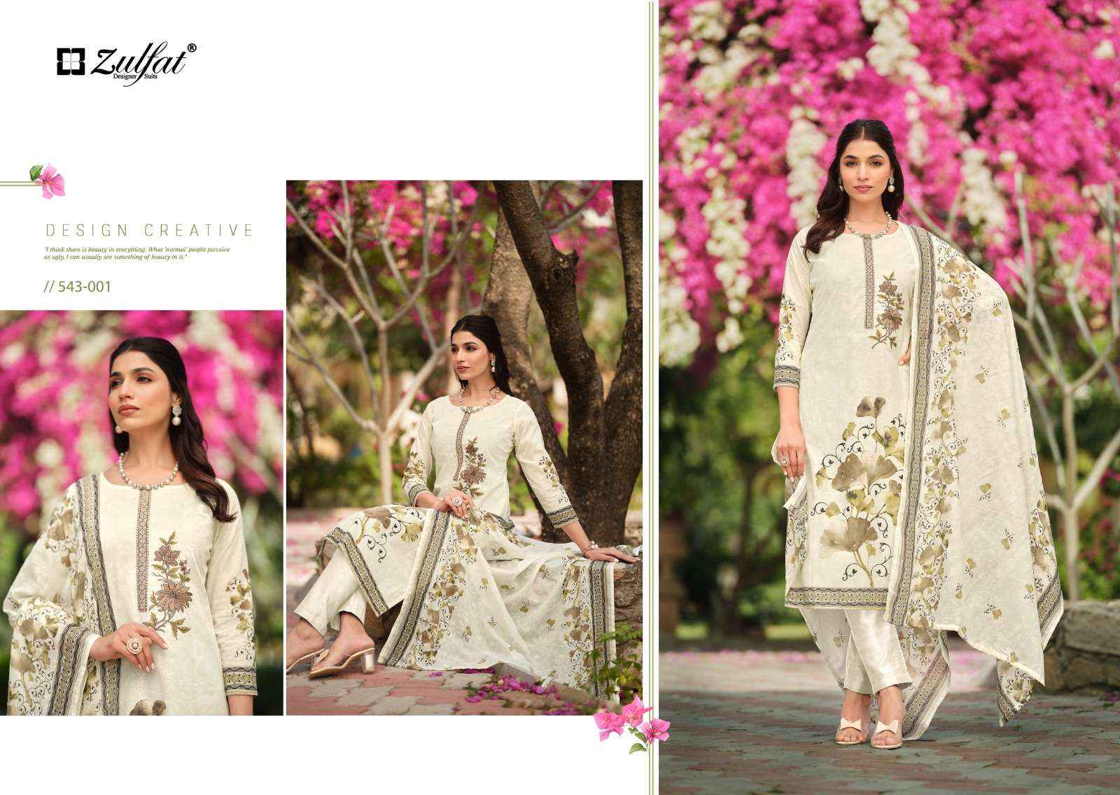 ZULFAT DESIGNER SUITS FLORENCE COTTON PRINT SALWAR SUIT ( 8 PCS CATALOG )