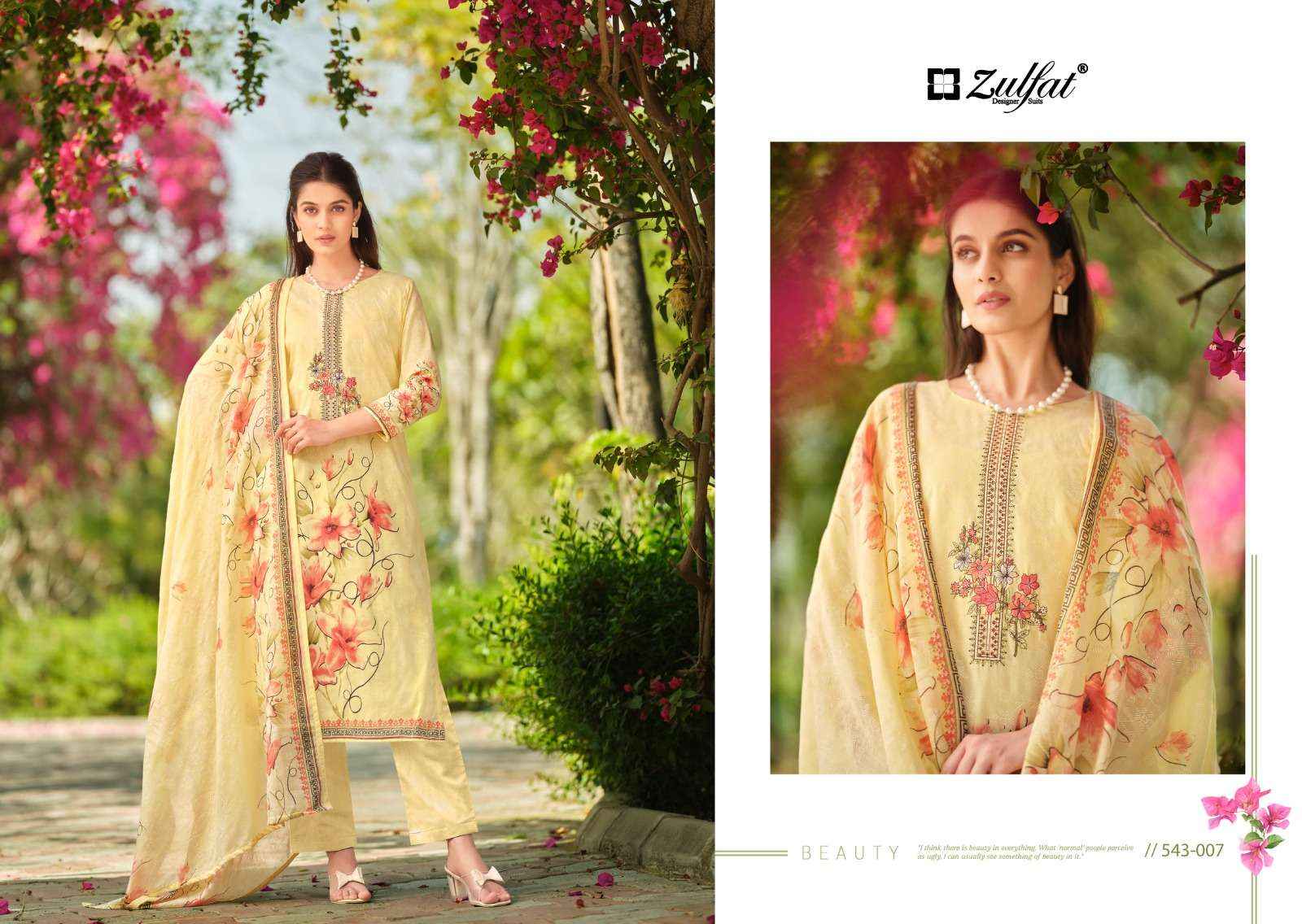 ZULFAT DESIGNER SUITS FLORENCE COTTON PRINT SALWAR SUIT ( 8 PCS CATALOG )