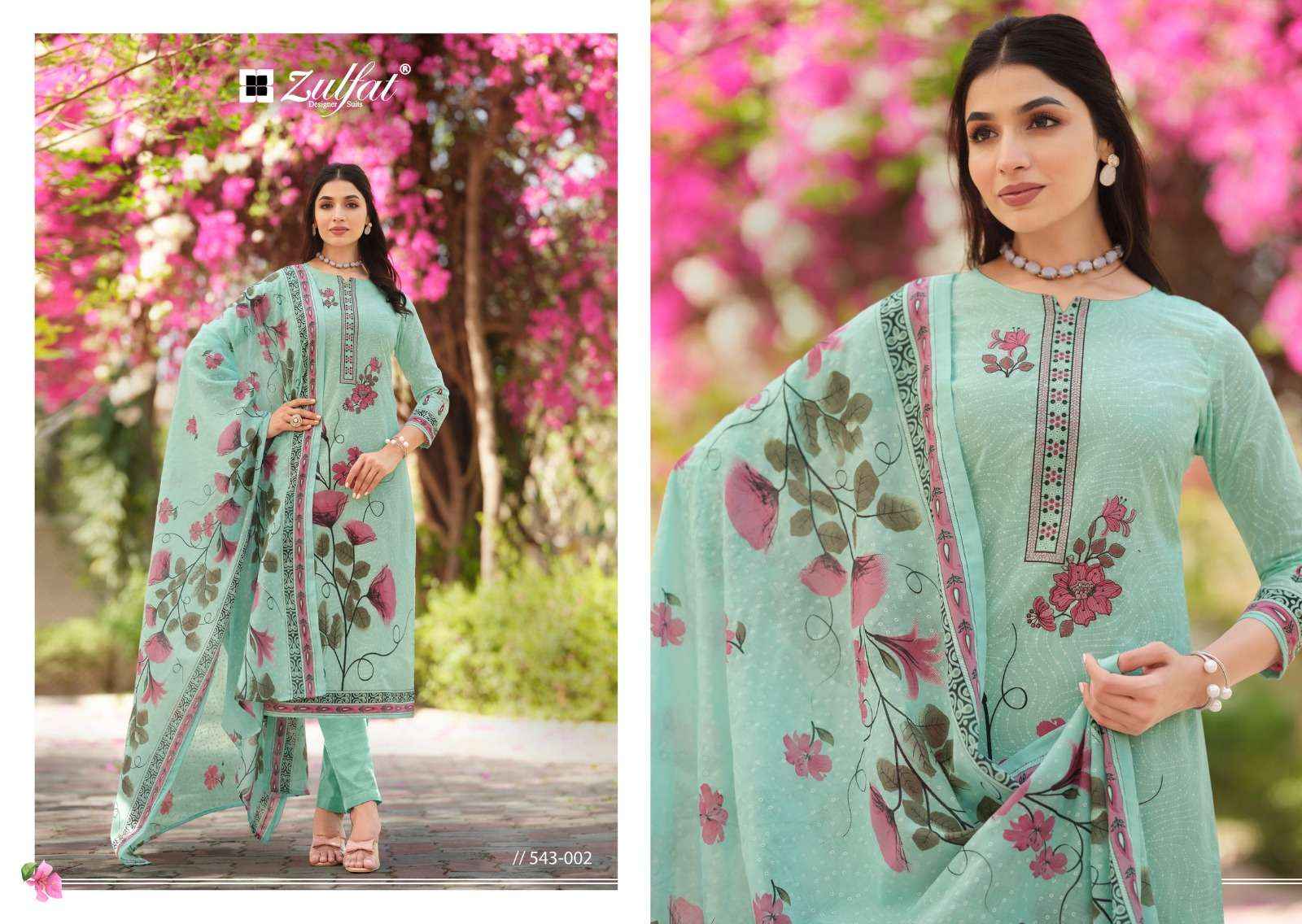 ZULFAT DESIGNER SUITS FLORENCE COTTON PRINT SALWAR SUIT ( 8 PCS CATALOG )