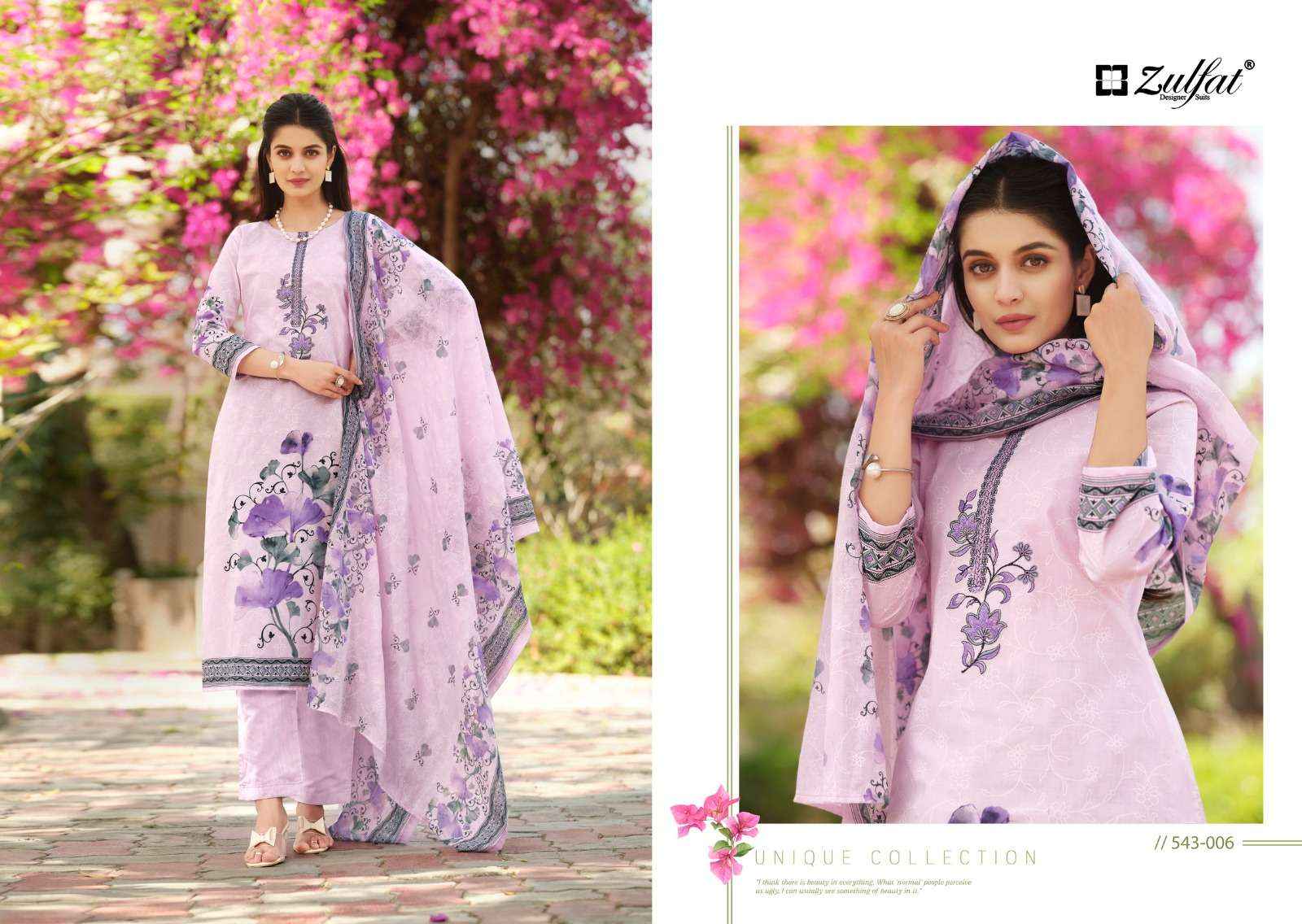 ZULFAT DESIGNER SUITS FLORENCE COTTON PRINT SALWAR SUIT ( 8 PCS CATALOG )