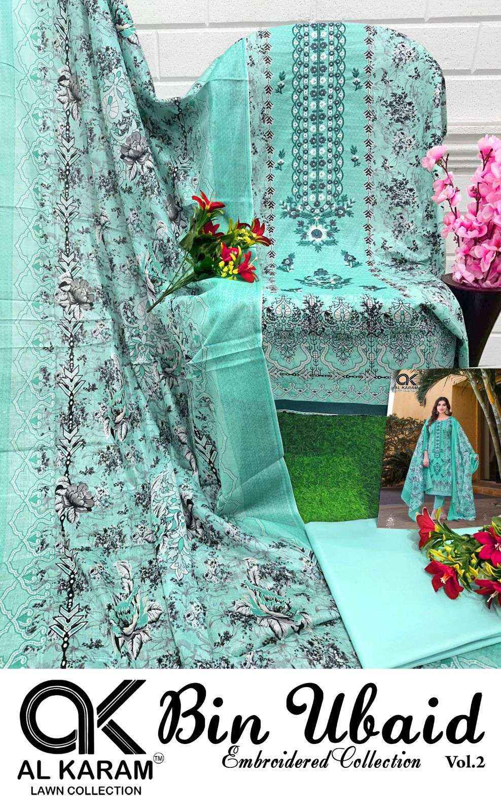 Al Karam Bin Ubaid Vol 2 Buy Cotton Pakistani Suits ( 6 Pcs Catalog )