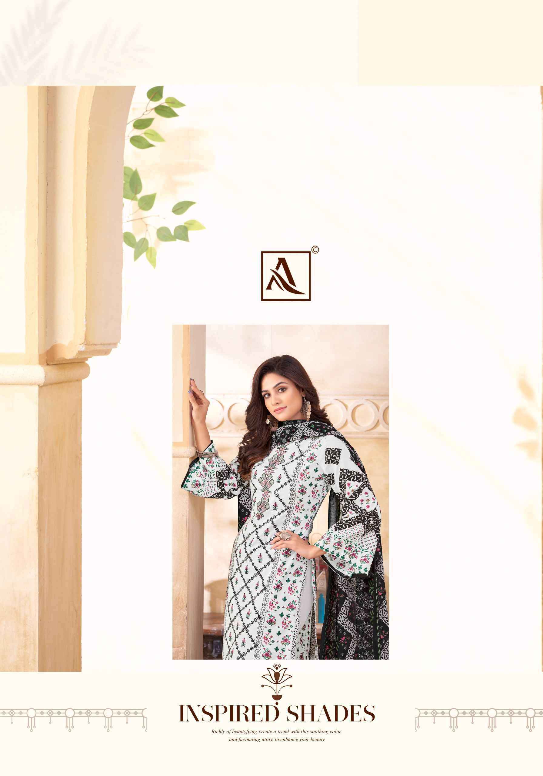Alok Suit Qudrat Black And White Suits ( 8 Pcs Catalog )