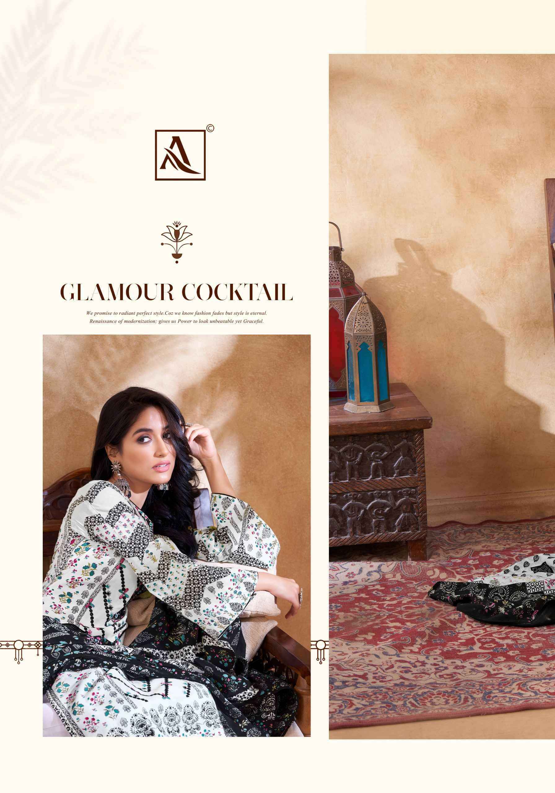 Alok Suit Qudrat Black And White Suits ( 8 Pcs Catalog )