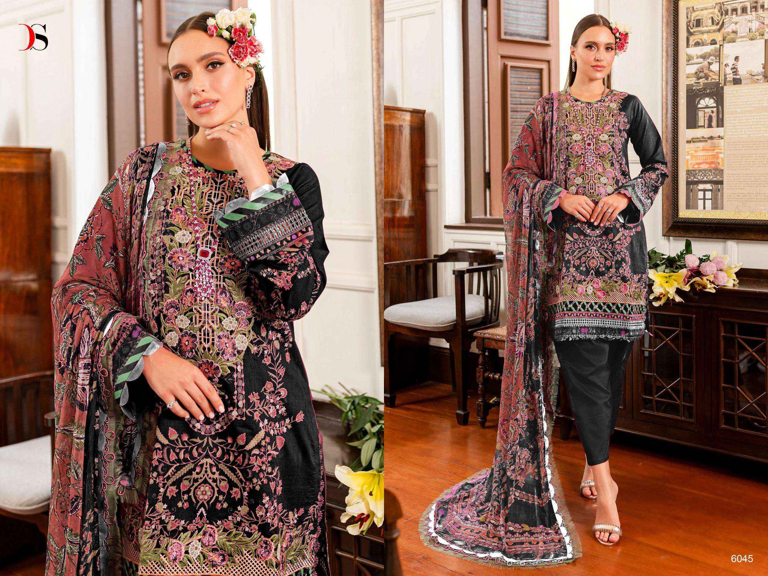 DEEPSY SUITS FIRDOUS QUEENS COURT VOL 7 PAKISTANI SUITS  (8 PCS CATALOG ) CHIFFON DUPATTA
