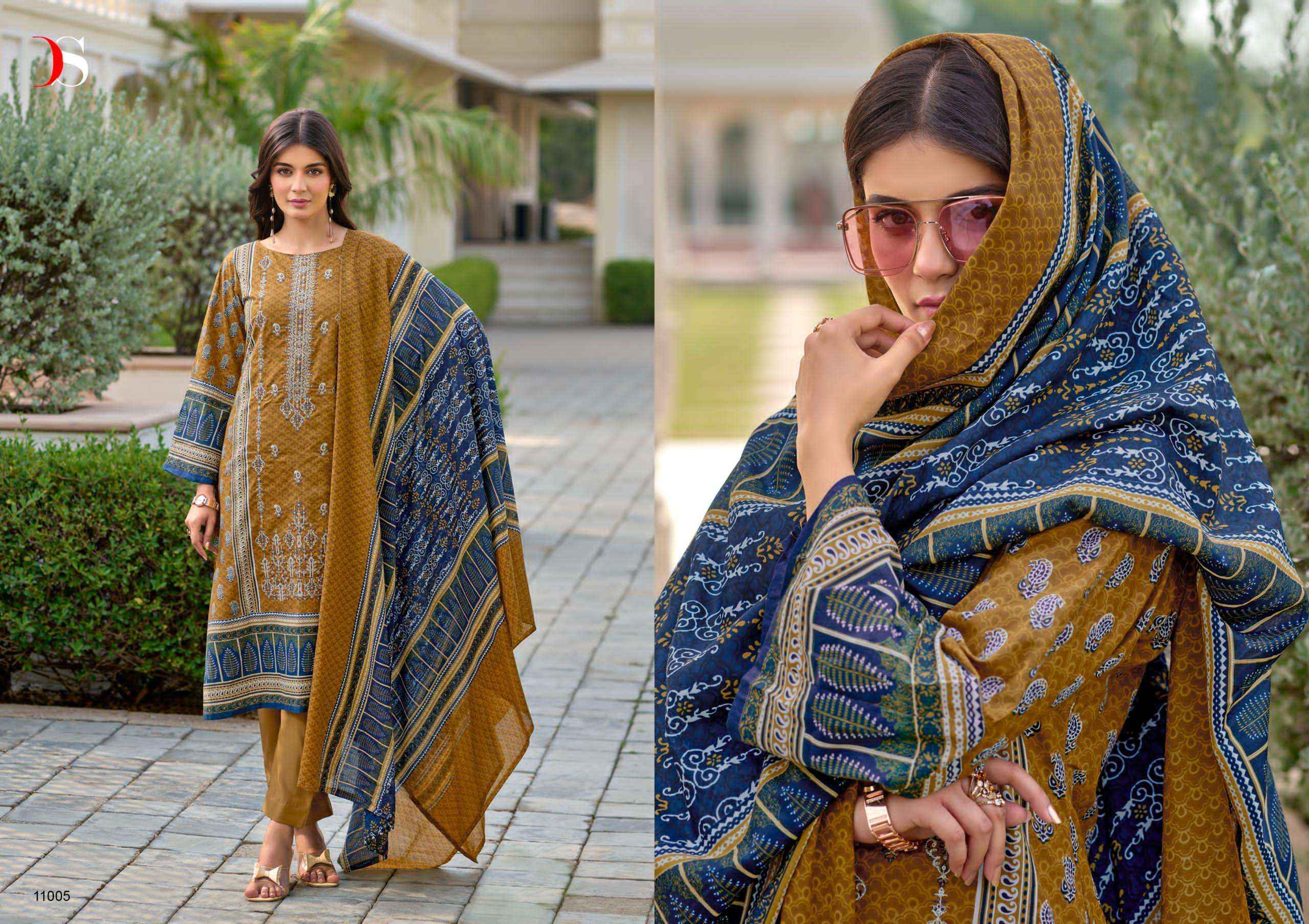 DEEPSY SUITS MEHER VOL 4 COTTON SELF EMBROIDERY WORK PAKISTANI SUITS ( 6 PCS CATALOG )
