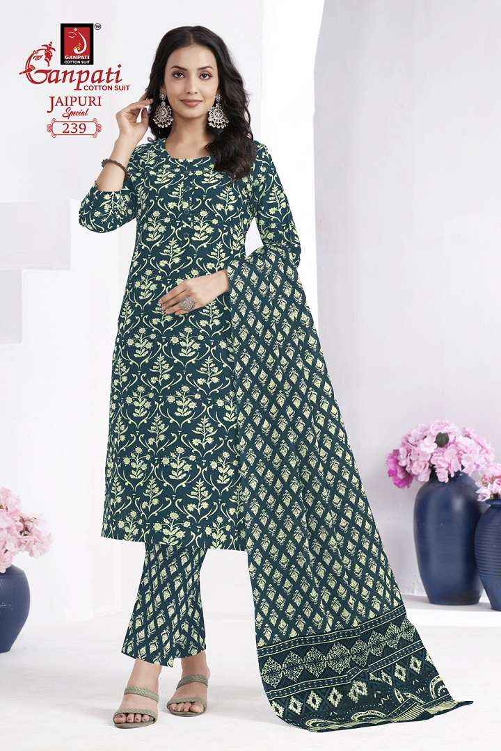 Ganpati Jaipuri Special Vol 10 Pure Cotton Readymade Suits ( 15 Pcs Catalog )