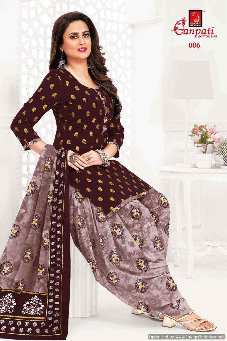 Ganpati The Dye Gold Vol 1 Pure Cotton Printed Suits ( 6 Pcs Catalog )