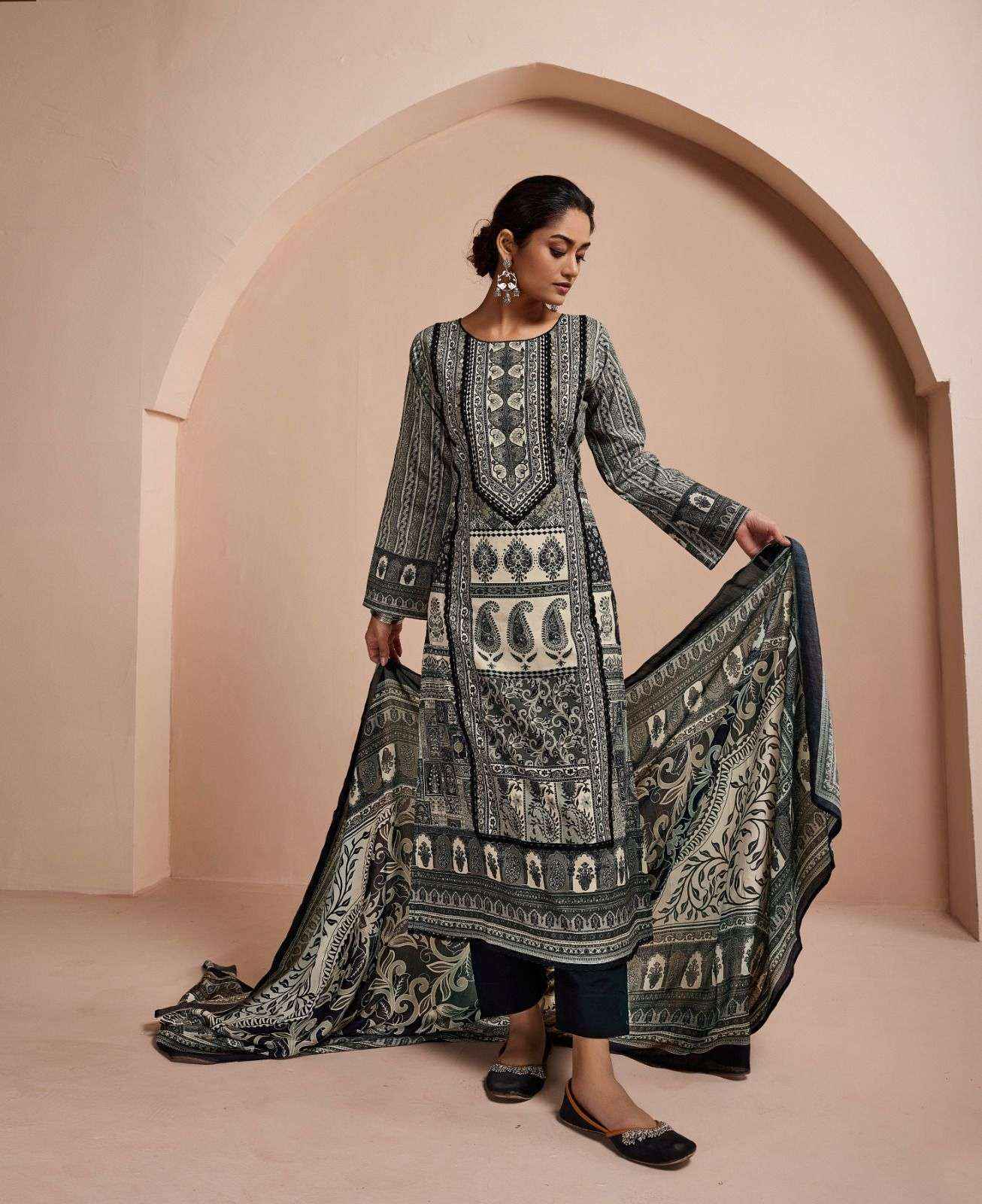 IBIZA JIYANA LAWN COTTON DIGITAL PRINT WITH FANCY WORK SUIT ( 4 PCS CATALOG )