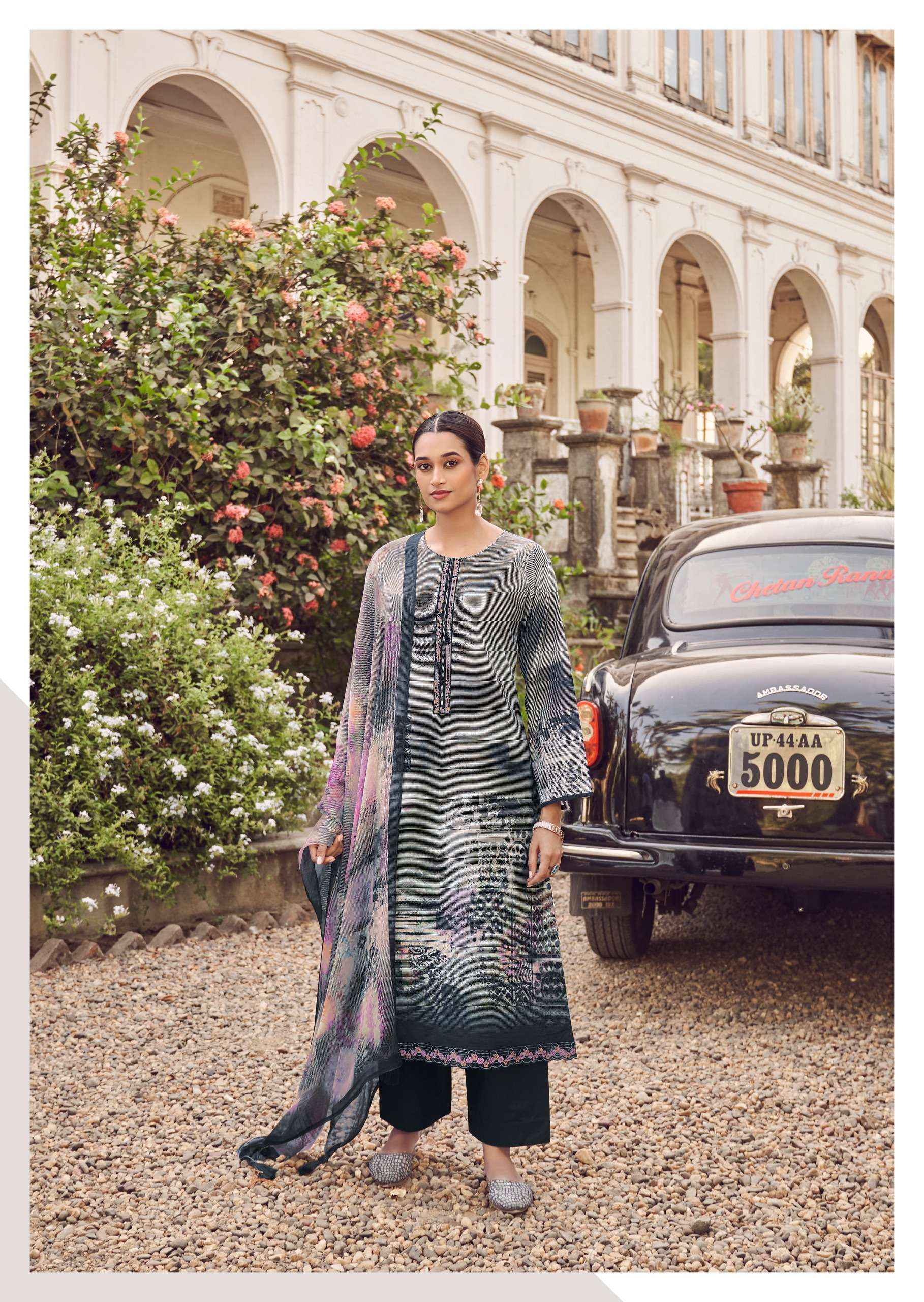 PRM TRENDZ NOORIN LINEN COTTON DESIGNER SUITS ( 8 PCS CATALOG )