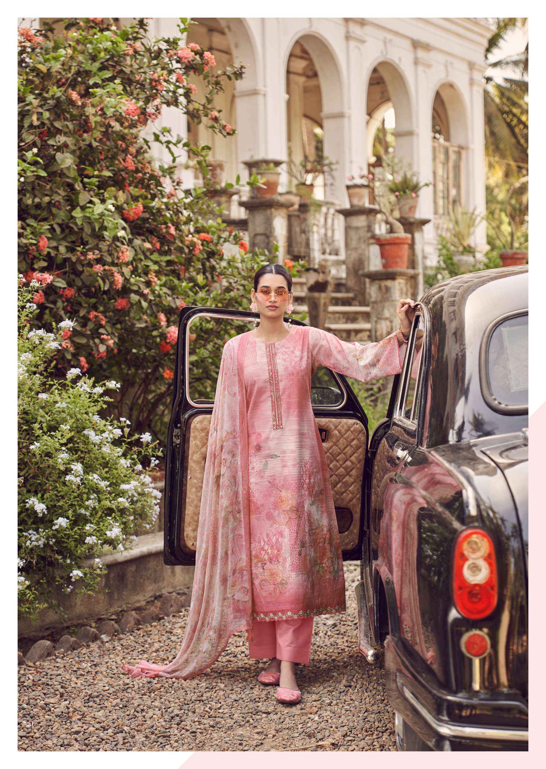 PRM TRENDZ NOORIN LINEN COTTON DESIGNER SUITS ( 8 PCS CATALOG )