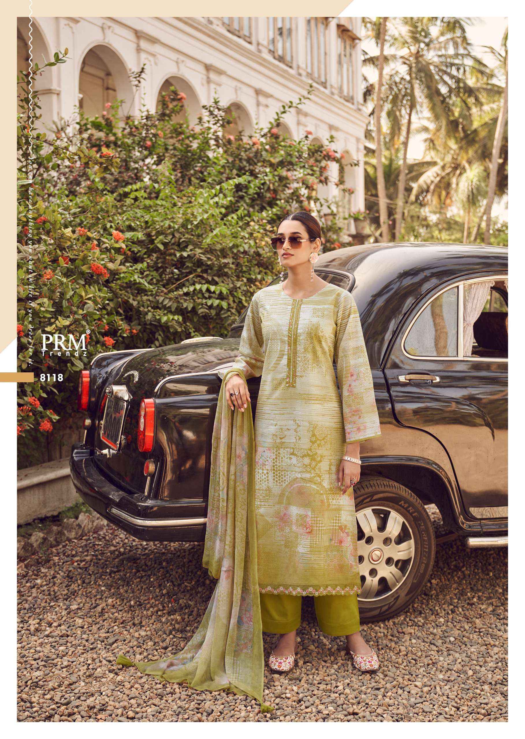 PRM TRENDZ NOORIN LINEN COTTON DESIGNER SUITS ( 8 PCS CATALOG )