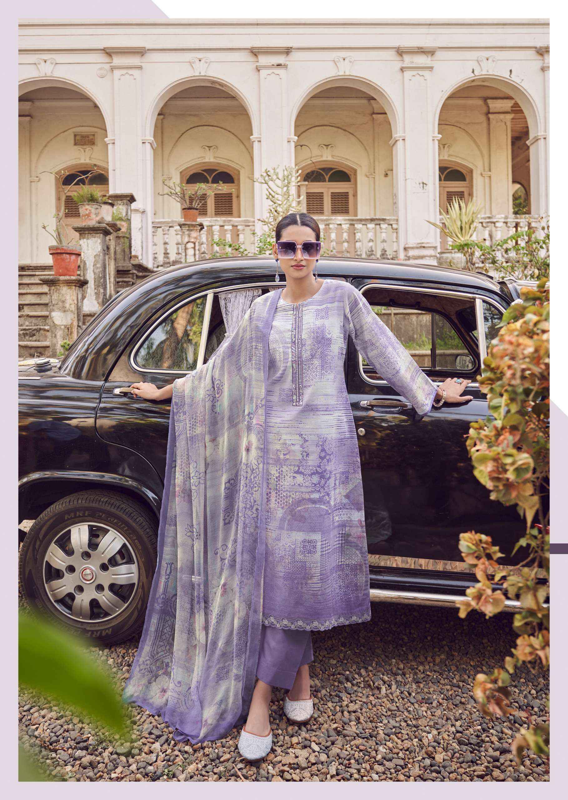 PRM TRENDZ NOORIN LINEN COTTON DESIGNER SUITS ( 8 PCS CATALOG )