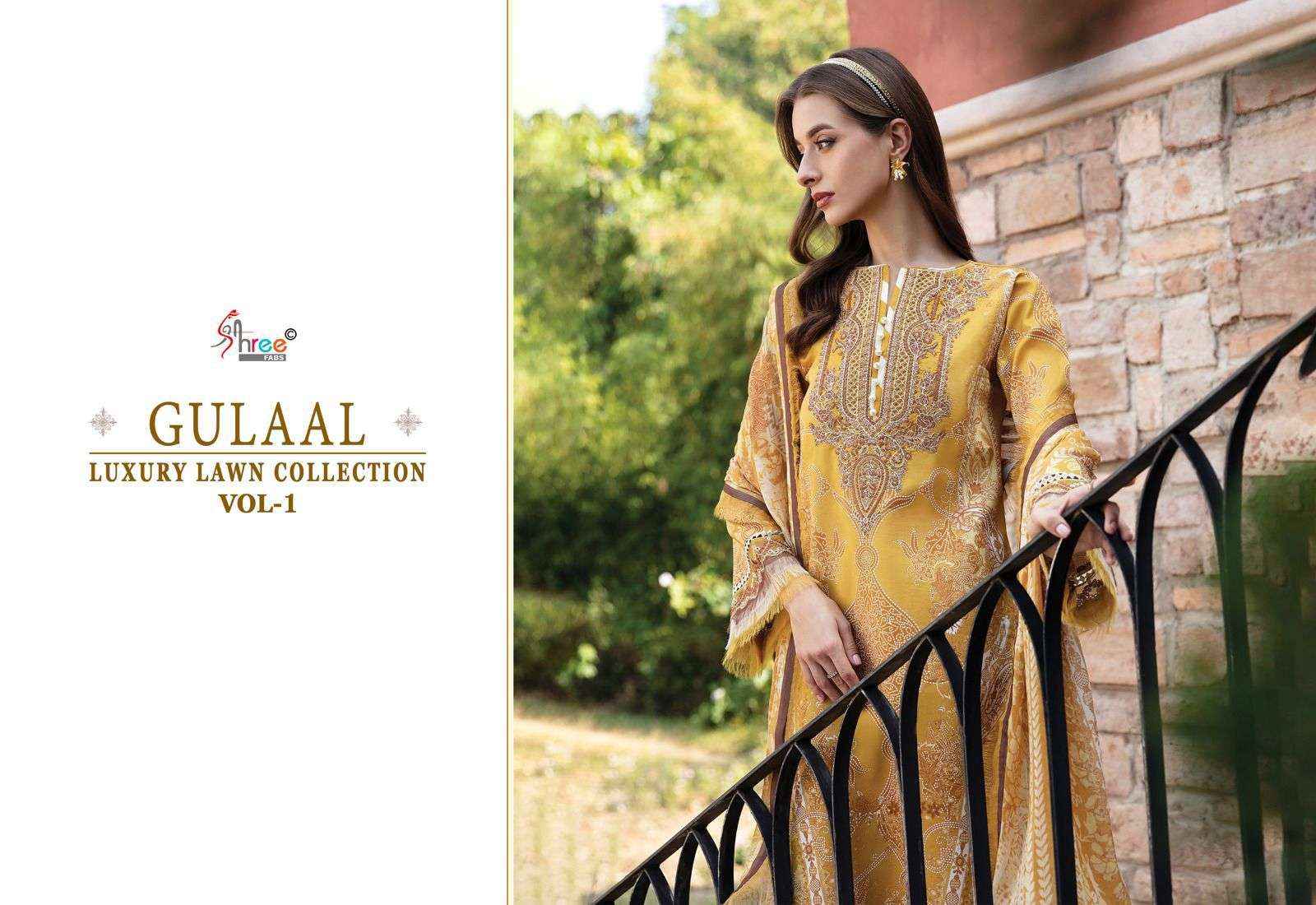 Shree Fabs Gulaal Luxury Lawn Collection Vol 1 Latest Pakistani Suit ( 7 Pcs Catalog )