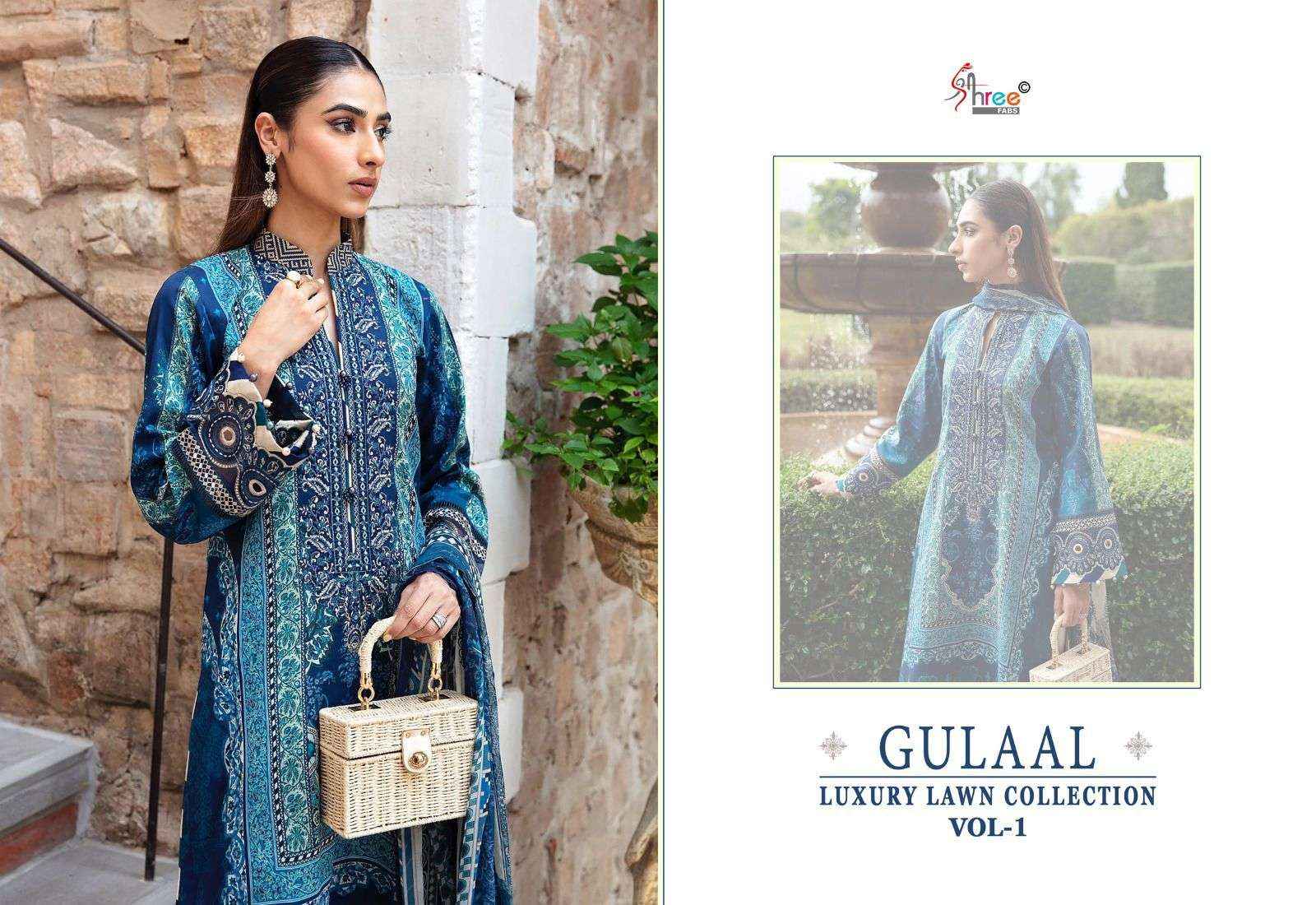 Shree Fabs Gulaal Luxury Lawn Collection Vol 1 Latest Pakistani Suit ( 7 Pcs Catalog )