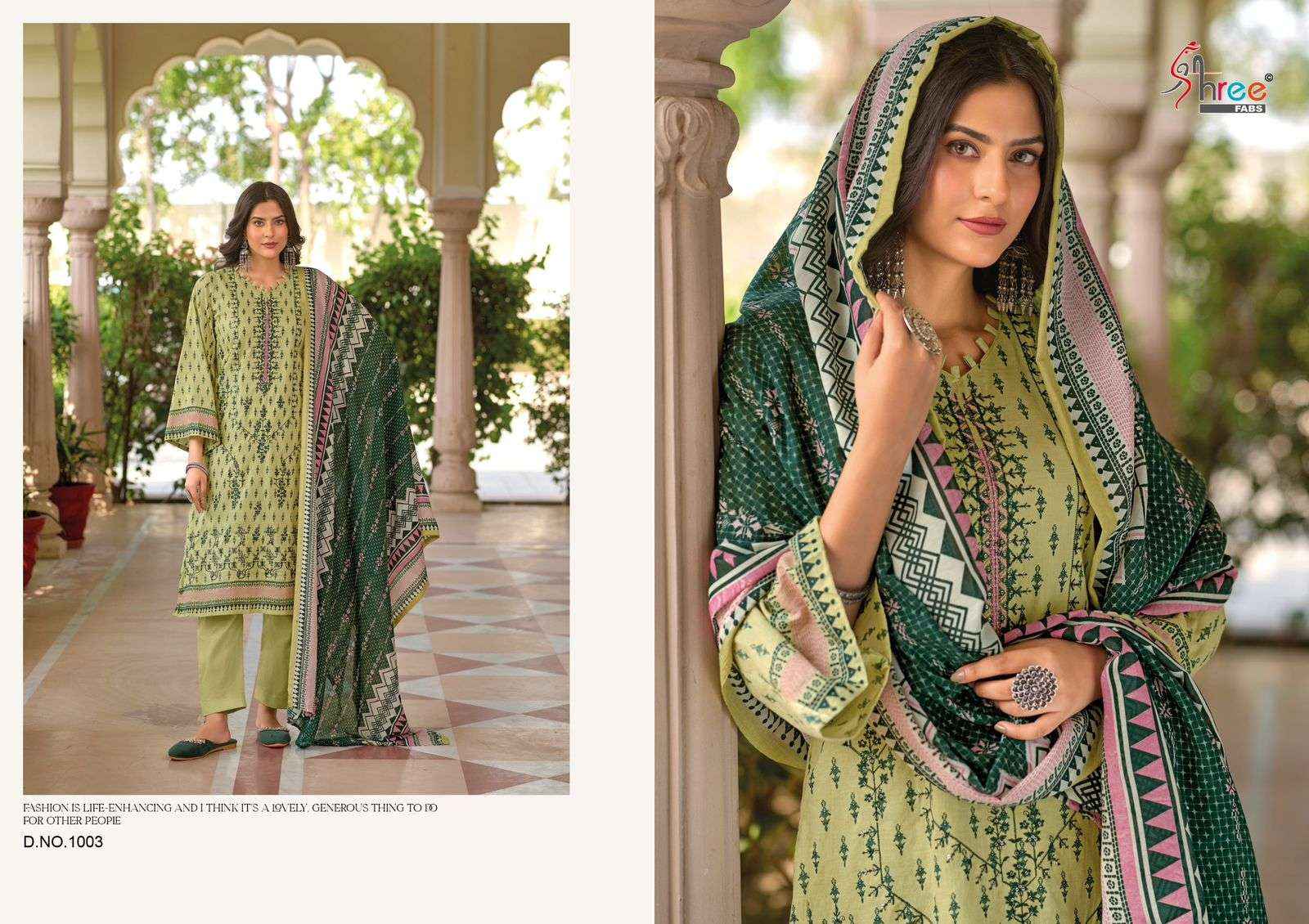 SHREE FABS SHANAYA VOL 2 COTTON FANCY WORK DESIGNER SUITS ( 8 PCS CATALOG ) COTTON DUPATTA