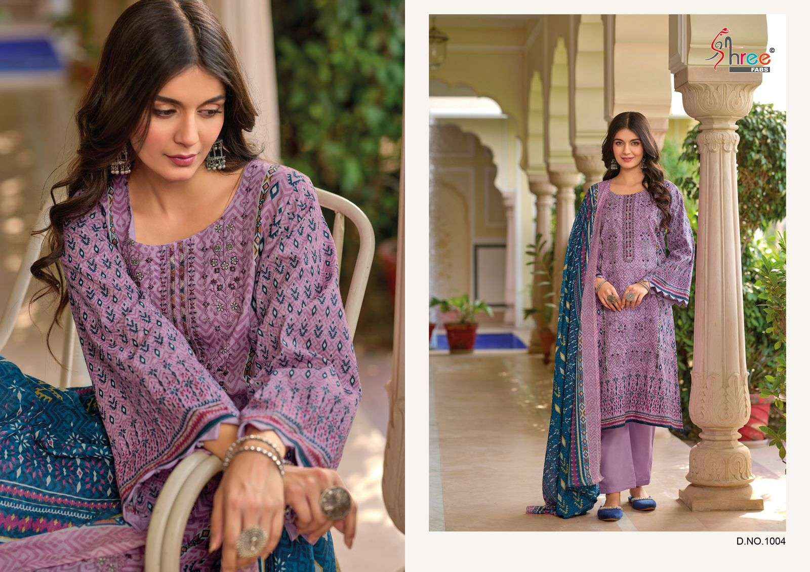 SHREE FABS SHANAYA VOL 2 COTTON FANCY WORK DESIGNER SUITS ( 8 PCS CATALOG ) COTTON DUPATTA