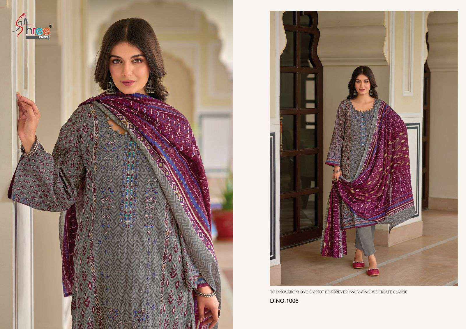 SHREE FABS SHANAYA VOL 2 COTTON FANCY WORK DESIGNER SUITS ( 8 PCS CATALOG ) COTTON DUPATTA