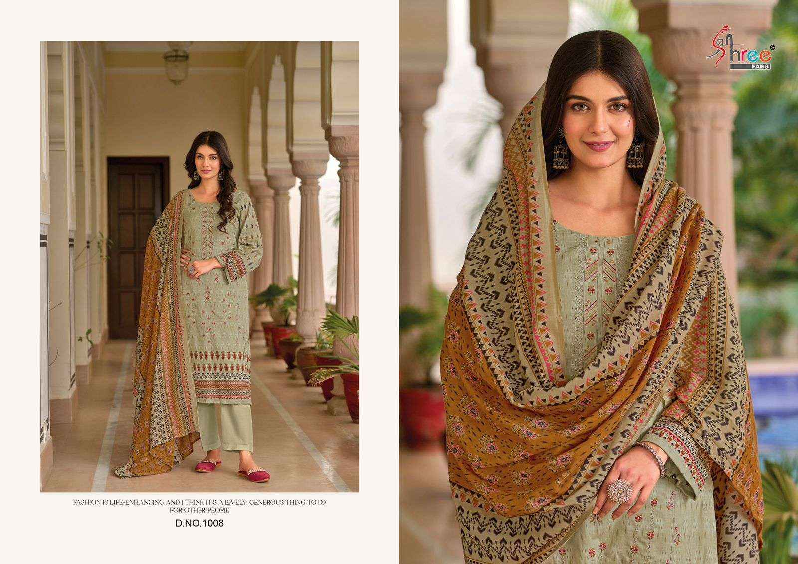 SHREE FABS SHANAYA VOL 2 COTTON FANCY WORK DESIGNER SUITS ( 8 PCS CATALOG ) COTTON DUPATTA