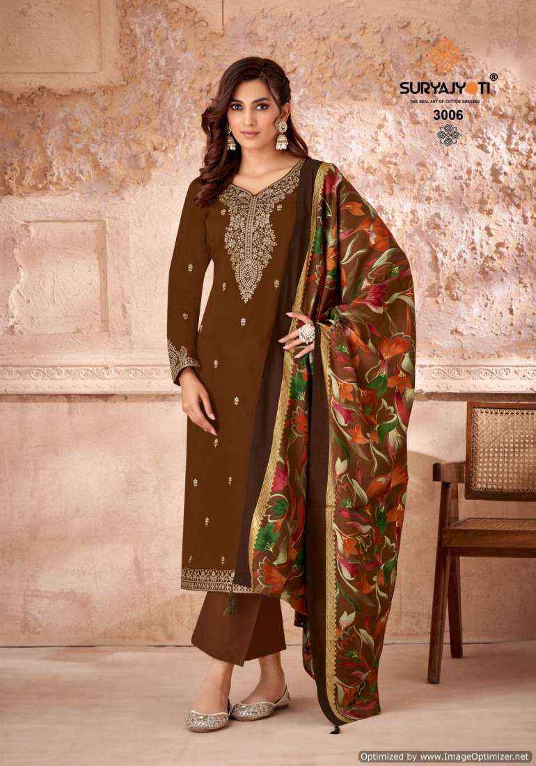 Suryajyoti Pashan Vol 3 Ladies Wholesale Salwar Suits ( 6 Pcs Catalog )