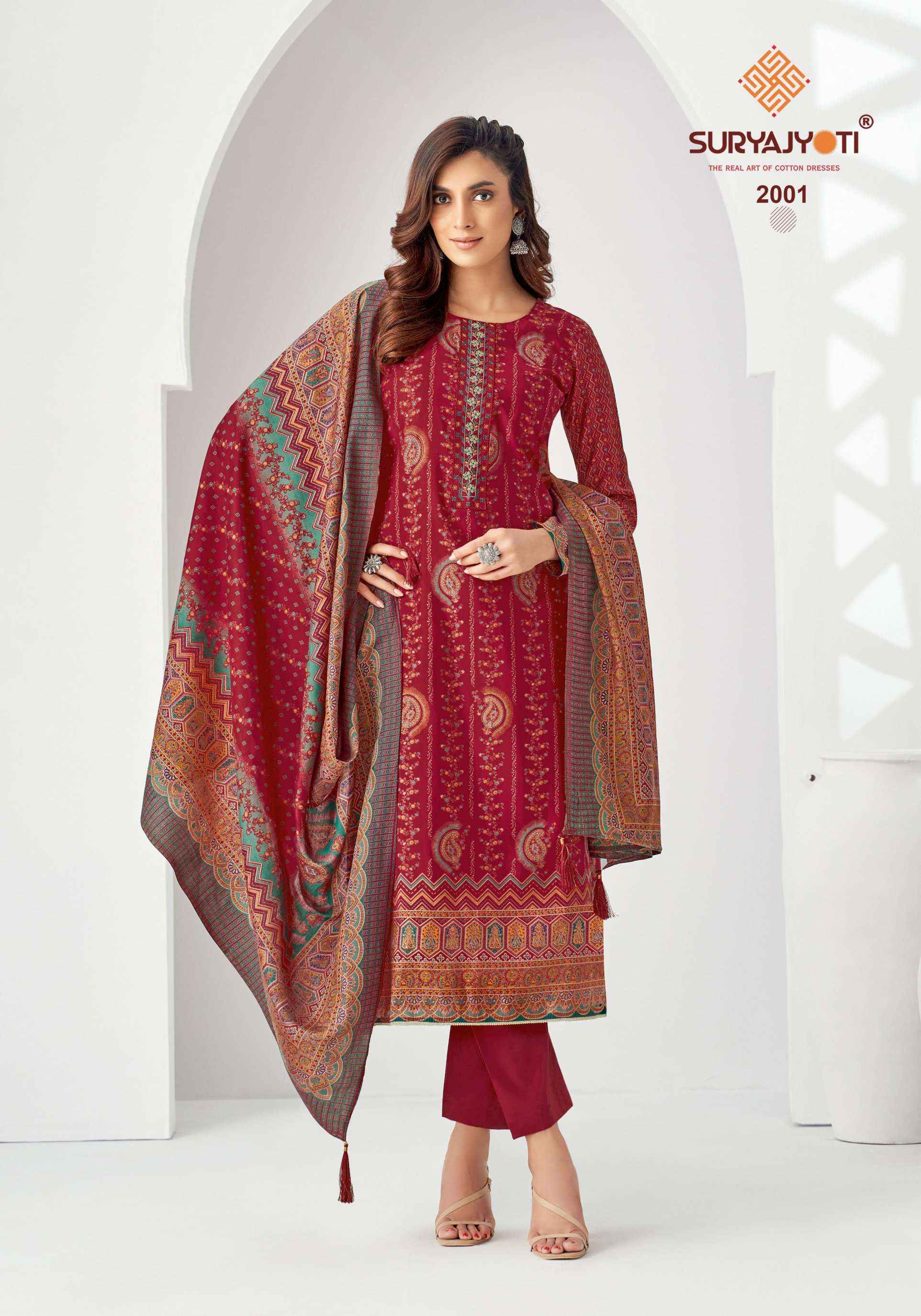 SURYAJYOTI PUSHPA VOL 2 MODAL SILK DRESS MATERIAL ( 8 PCS CATALOG )