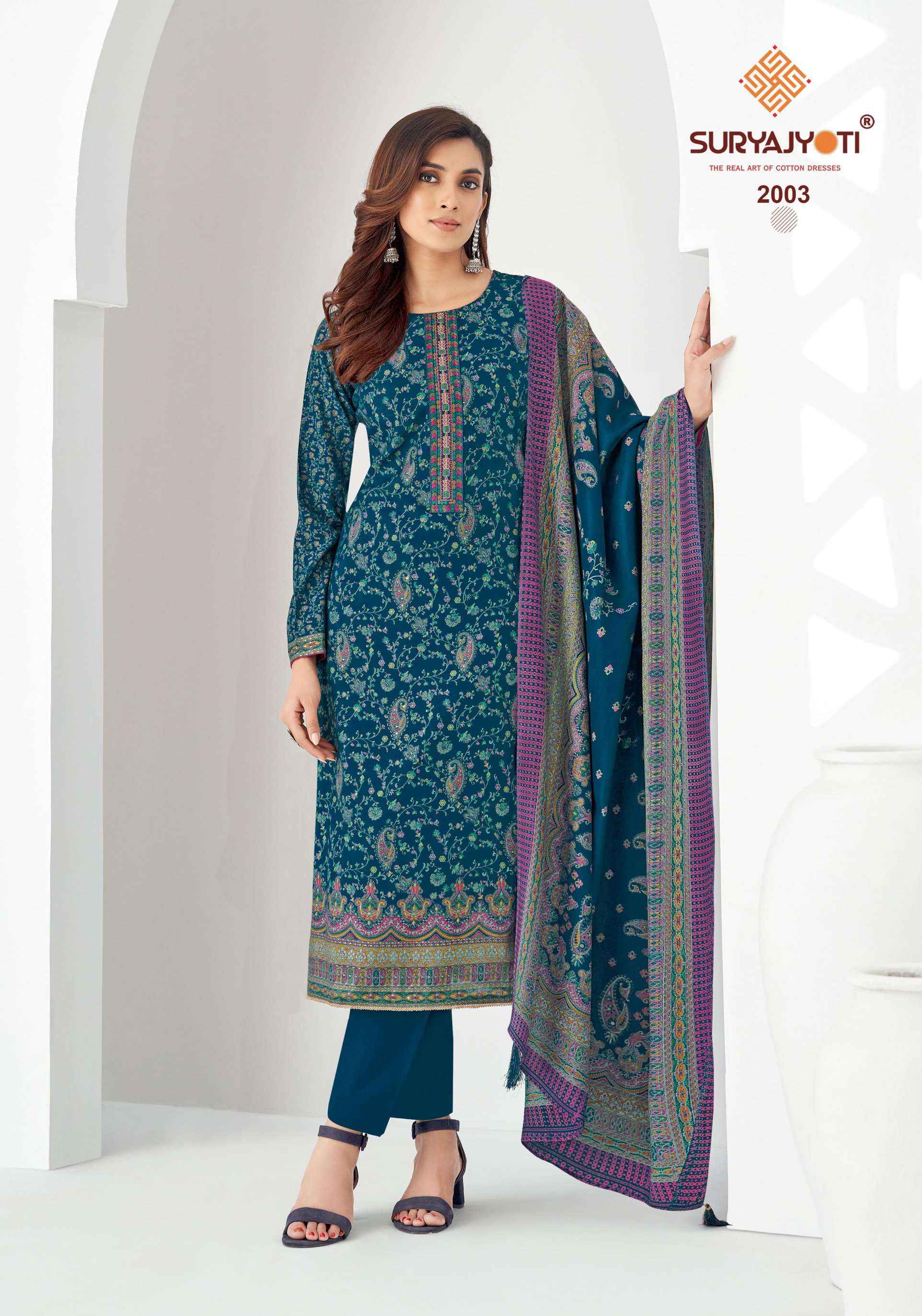 SURYAJYOTI PUSHPA VOL 2 MODAL SILK DRESS MATERIAL ( 8 PCS CATALOG )