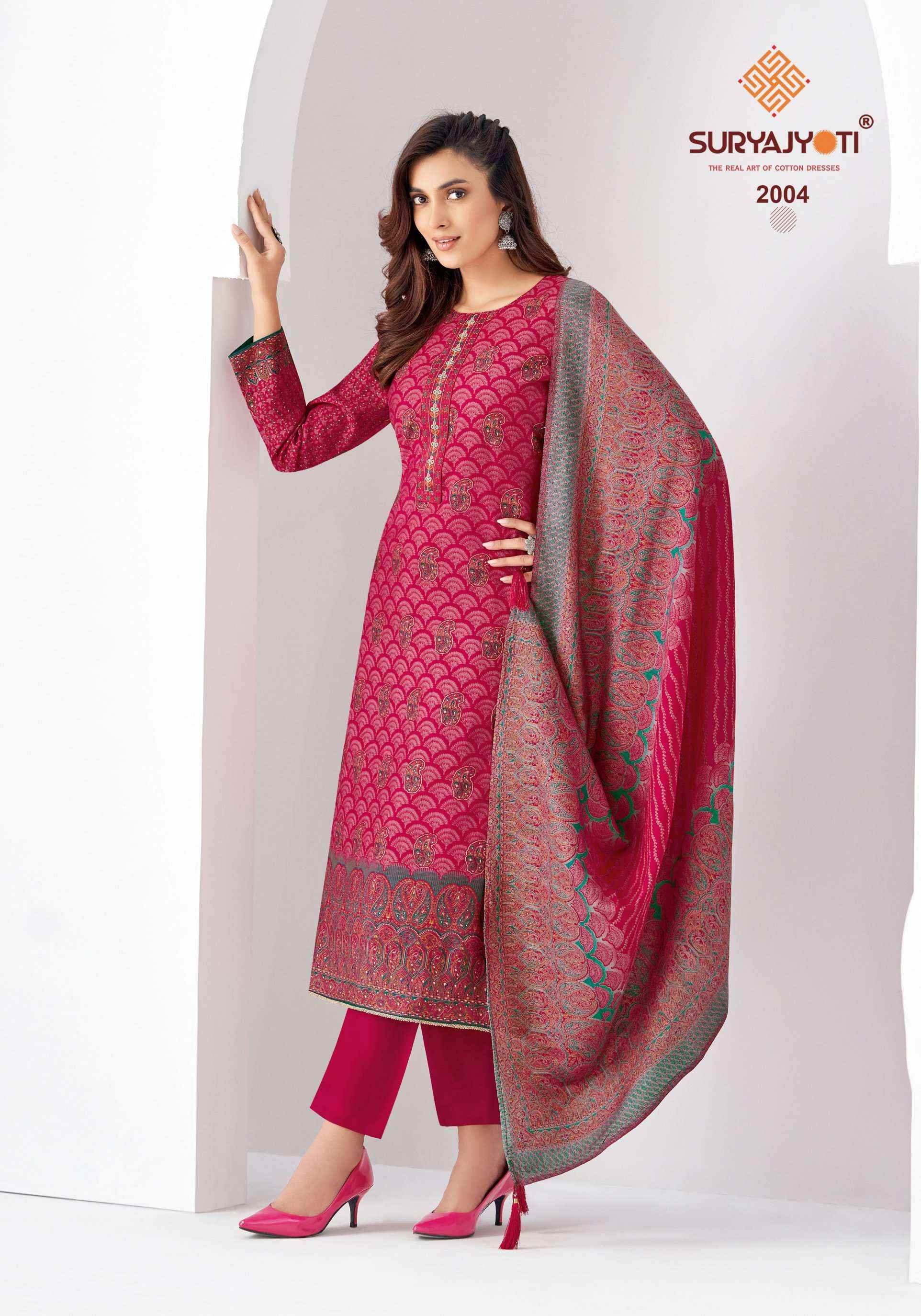 SURYAJYOTI PUSHPA VOL 2 MODAL SILK DRESS MATERIAL ( 8 PCS CATALOG )